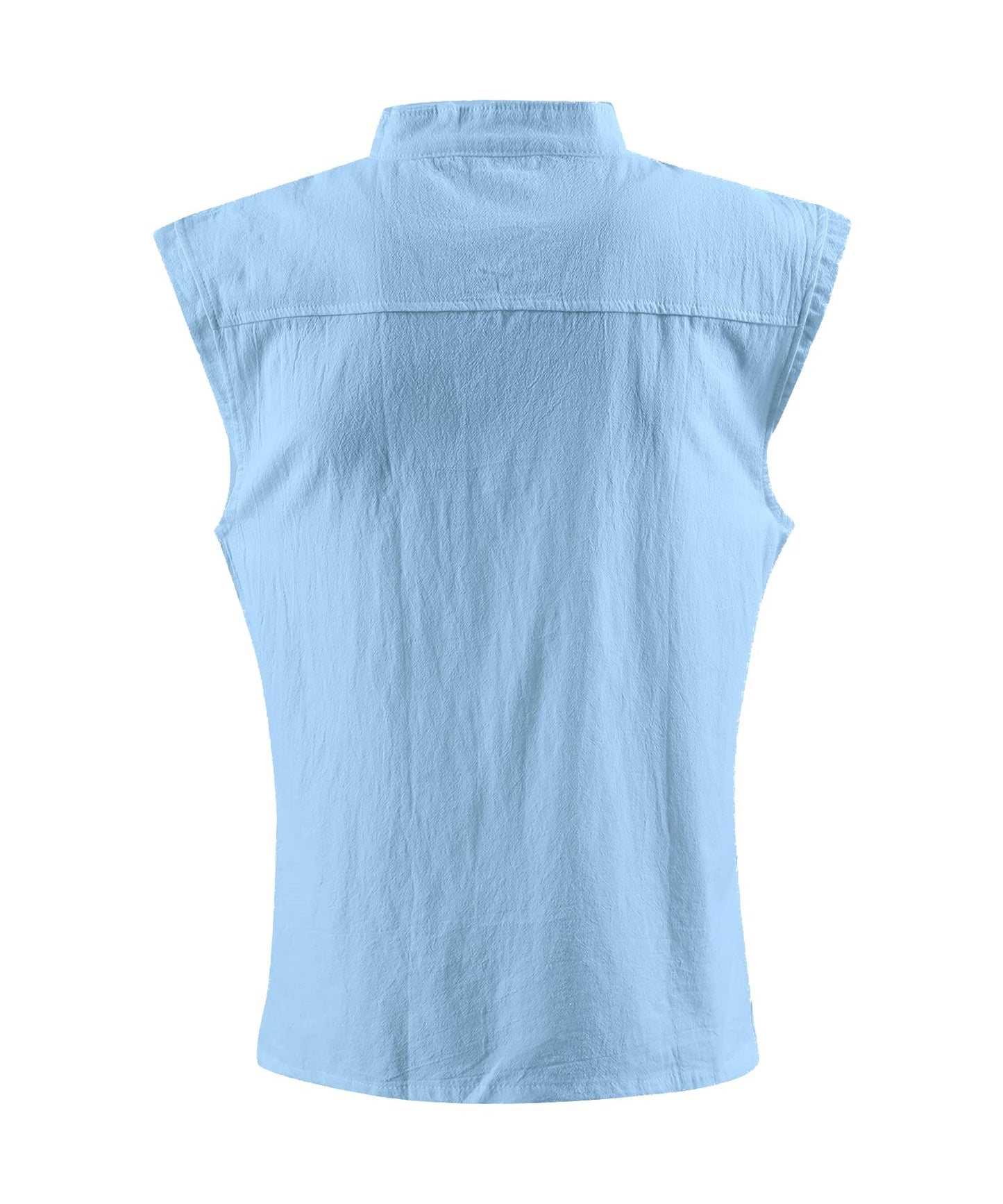 Mens Medieval Renaissance Pirate Costume Sleeveless Lace-up