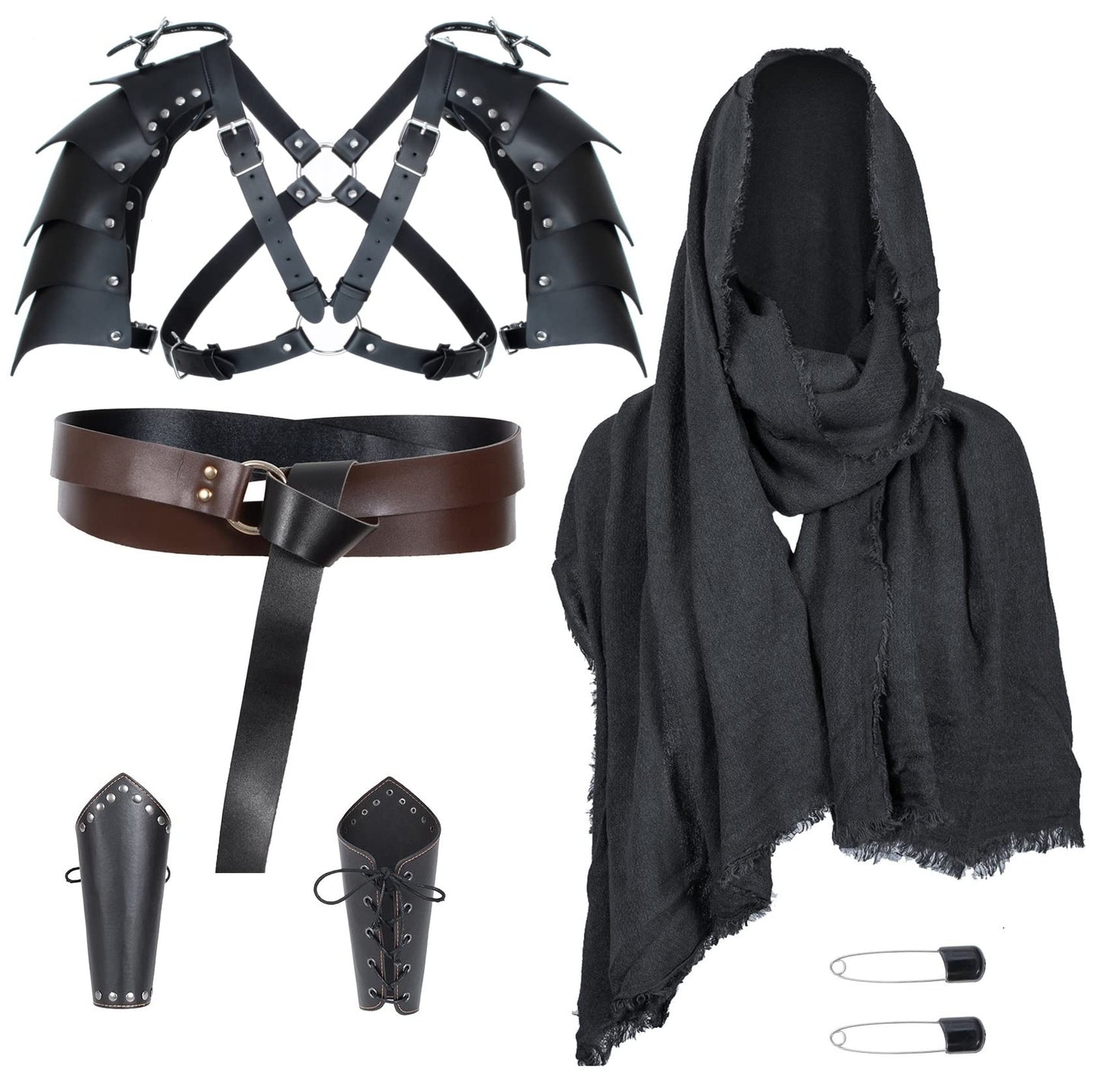 Medieval Knight Leather Belt Shawl