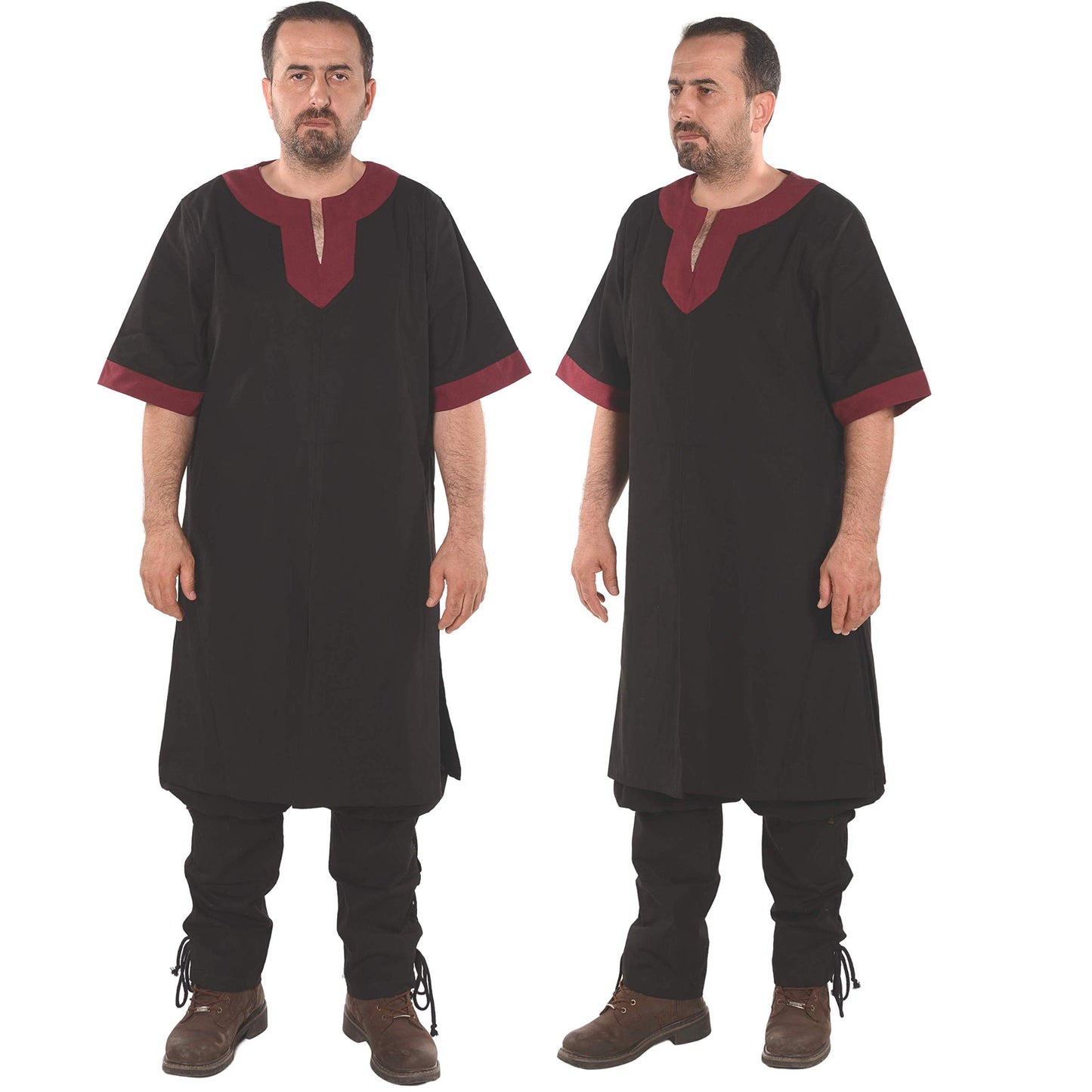Medieval Viking Cotton Half-Sleeve Tunic