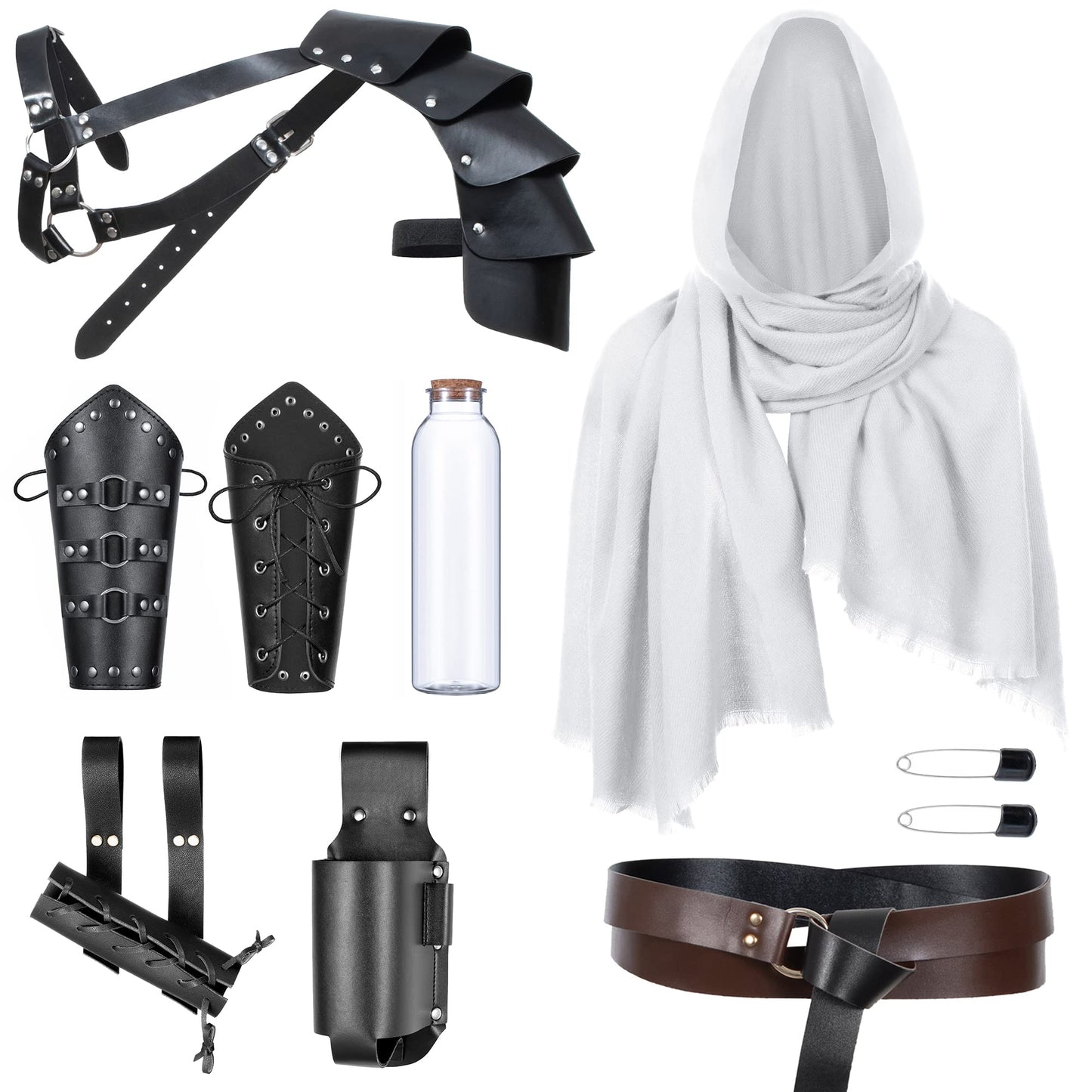 Medieval Knight Leather Belt Shawl