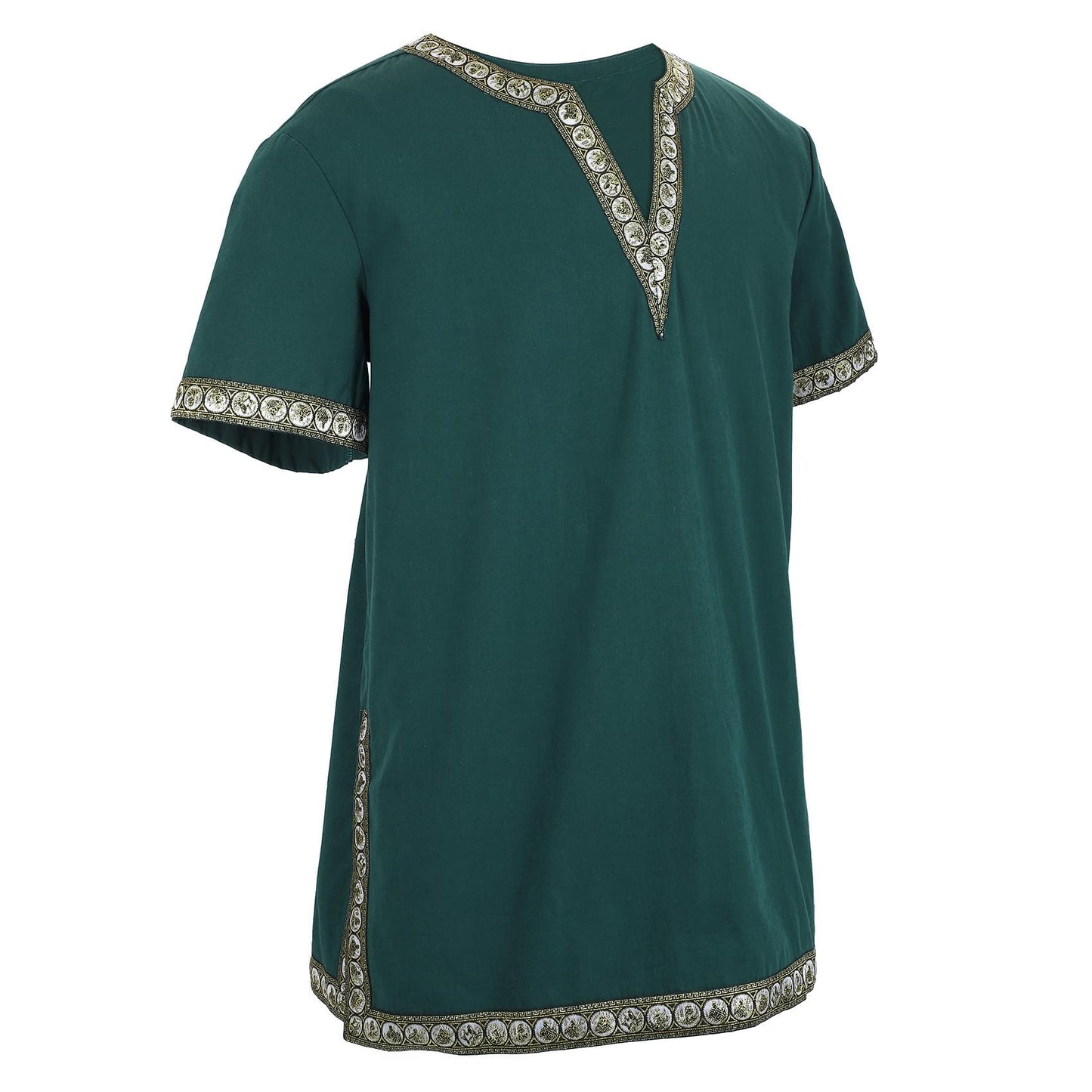 Mens Medieval Viking Costume Shirts Renaissance Vintage Tunic