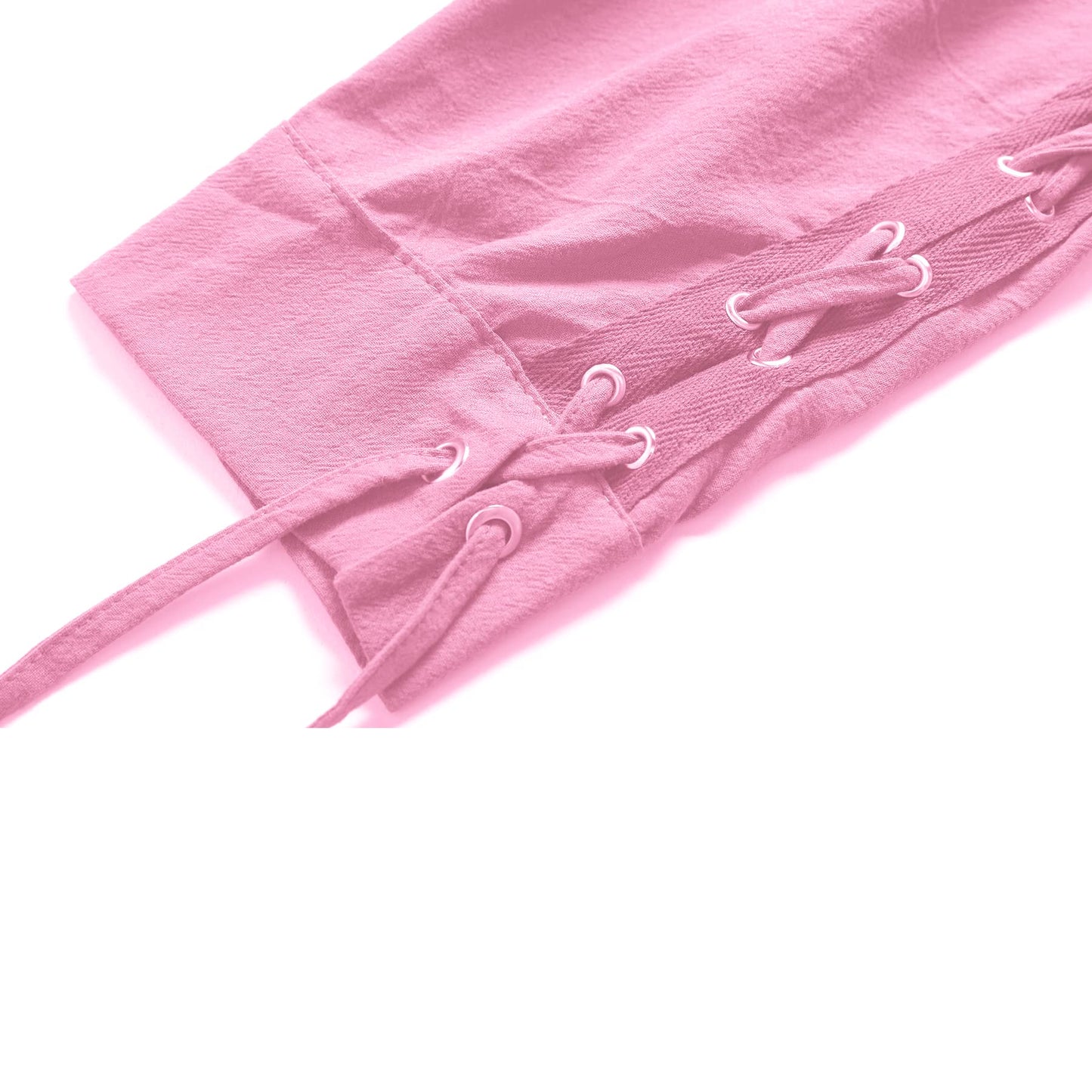 Laced Sleeve Ruched-Front Nobleman's Shirt