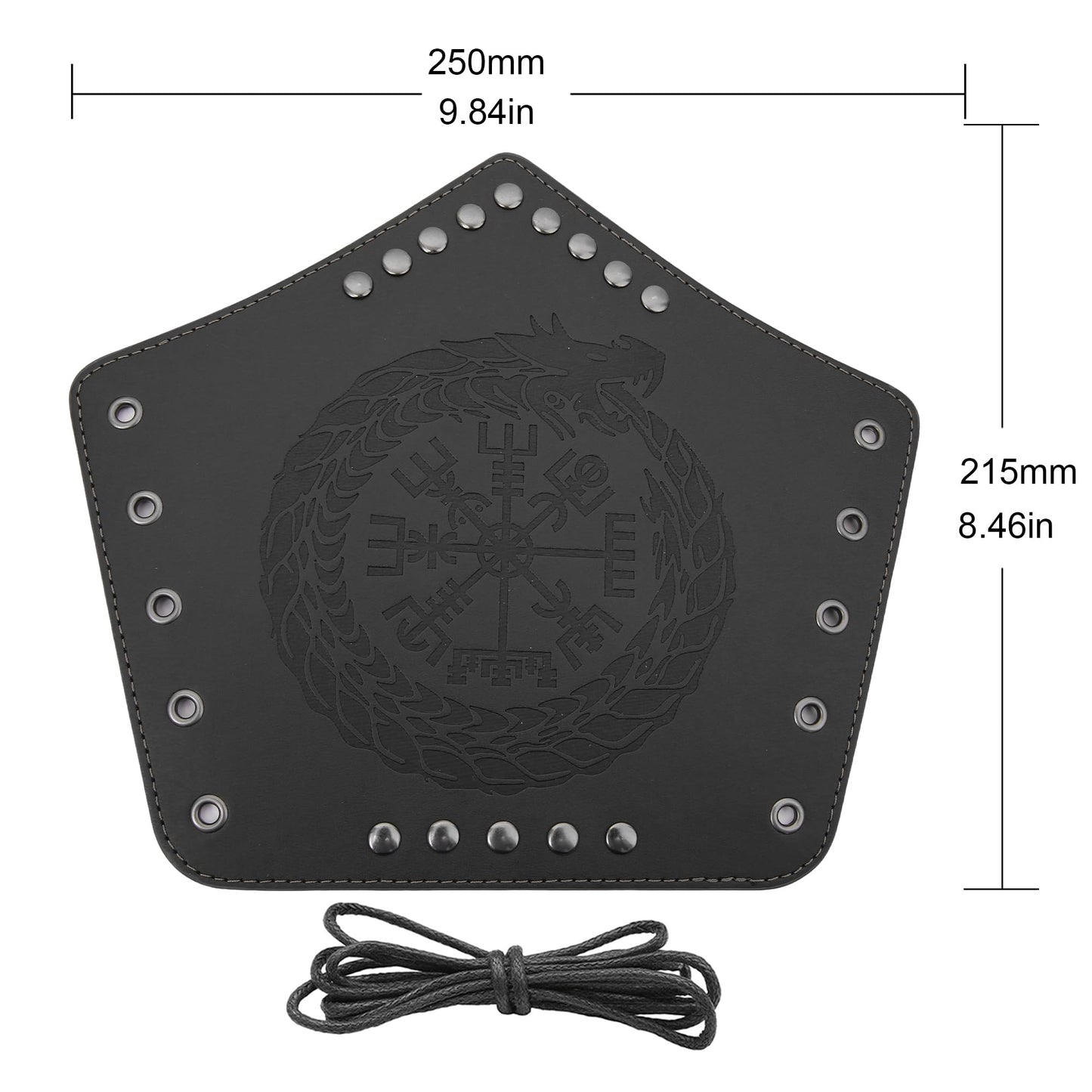 Leather Gauntlet Wristband Medieval Bracers Viking Wrist Guards Archery Guards Bracers Wide Arm Armor Cuff for Women Men 2PCS Knight Wrist Bracers