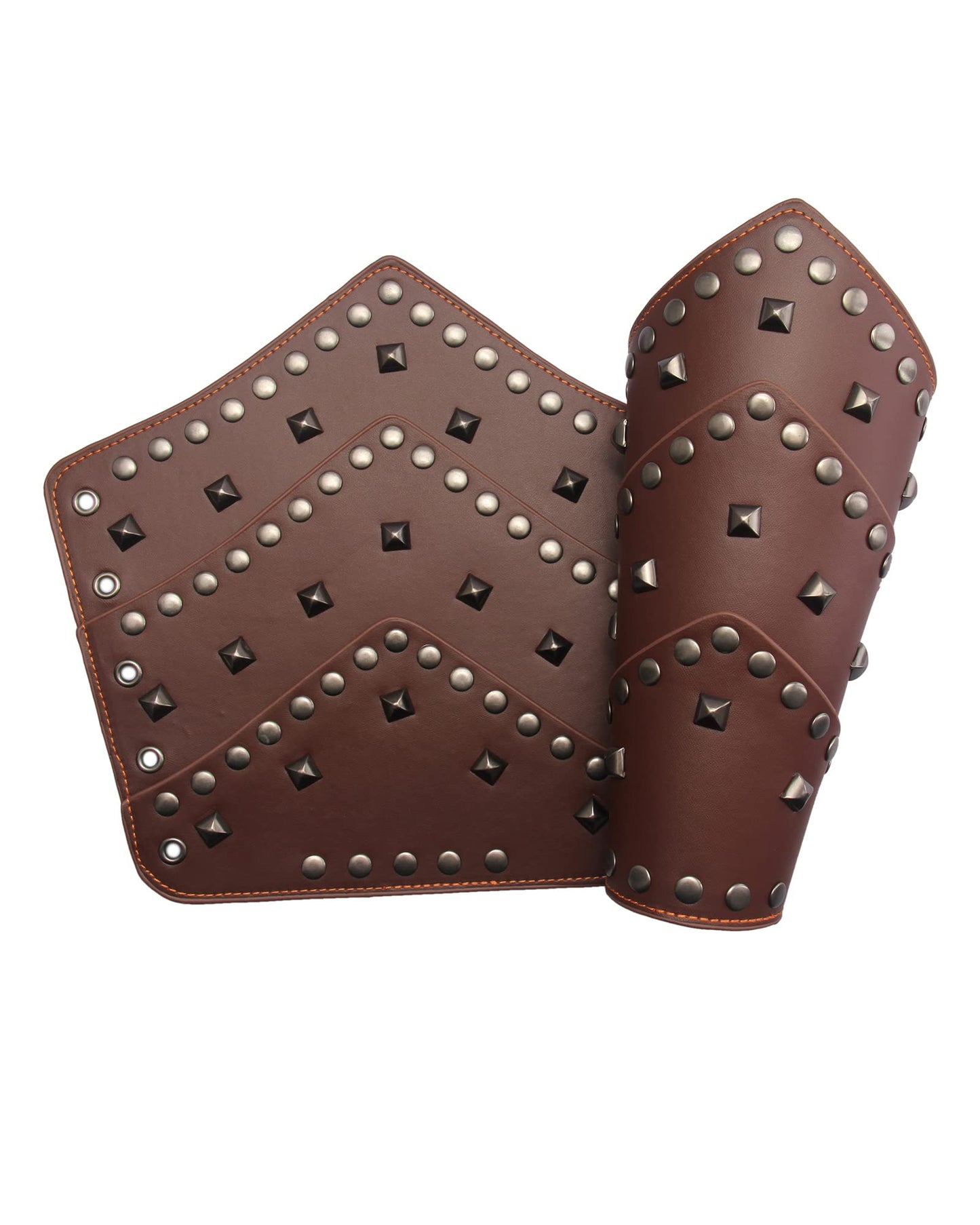 GelConnie Leather Gauntlet Wristband Viking Leather Arm Guard Medieval Armor Bracers Leather Armband Wrist Guards Cosplay Black Leather Bracers
