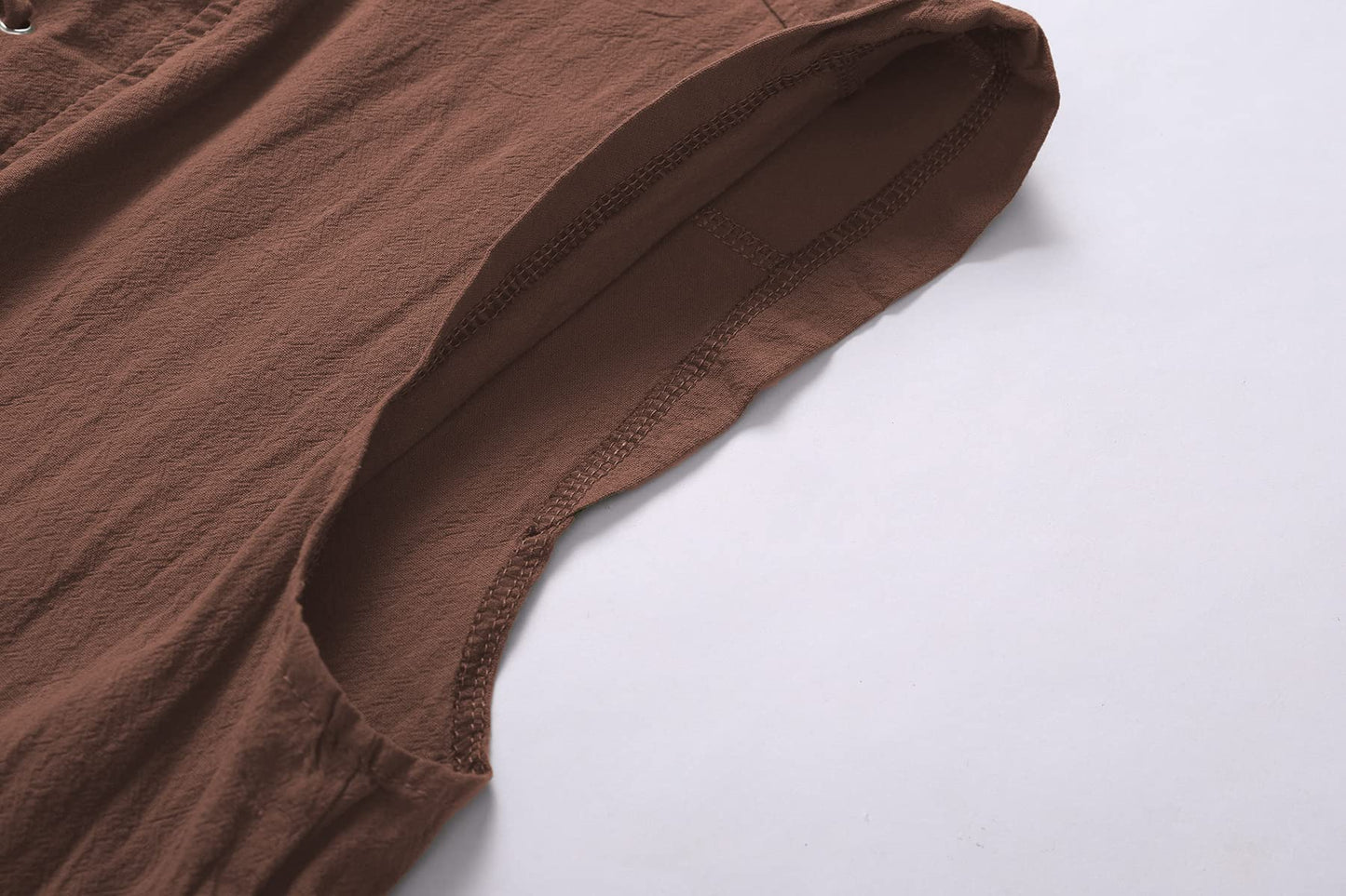 Mens Medieval Renaissance Pirate Costume Sleeveless Lace-up