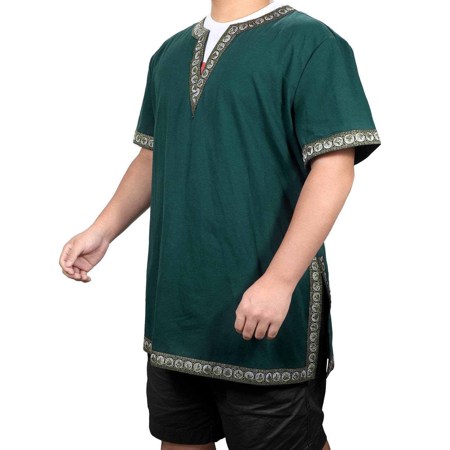 Mens Medieval Viking Costume Shirts Renaissance Vintage Tunic