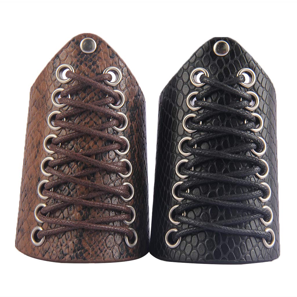 GelConnie Leather Gauntlet Wristband Armor Bracers