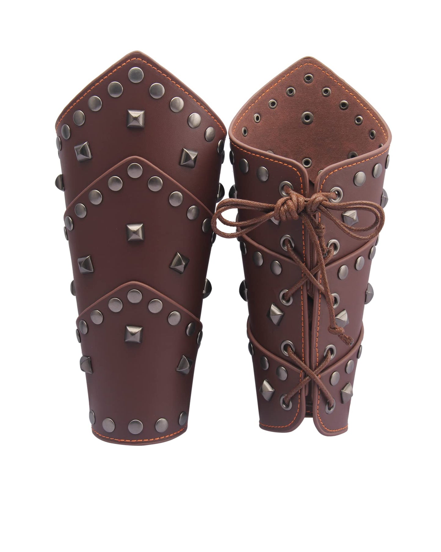 GelConnie Leather Gauntlet Wristband Viking Leather Arm Guard Medieval Armor Bracers Leather Armband Wrist Guards Cosplay Black Leather Bracers