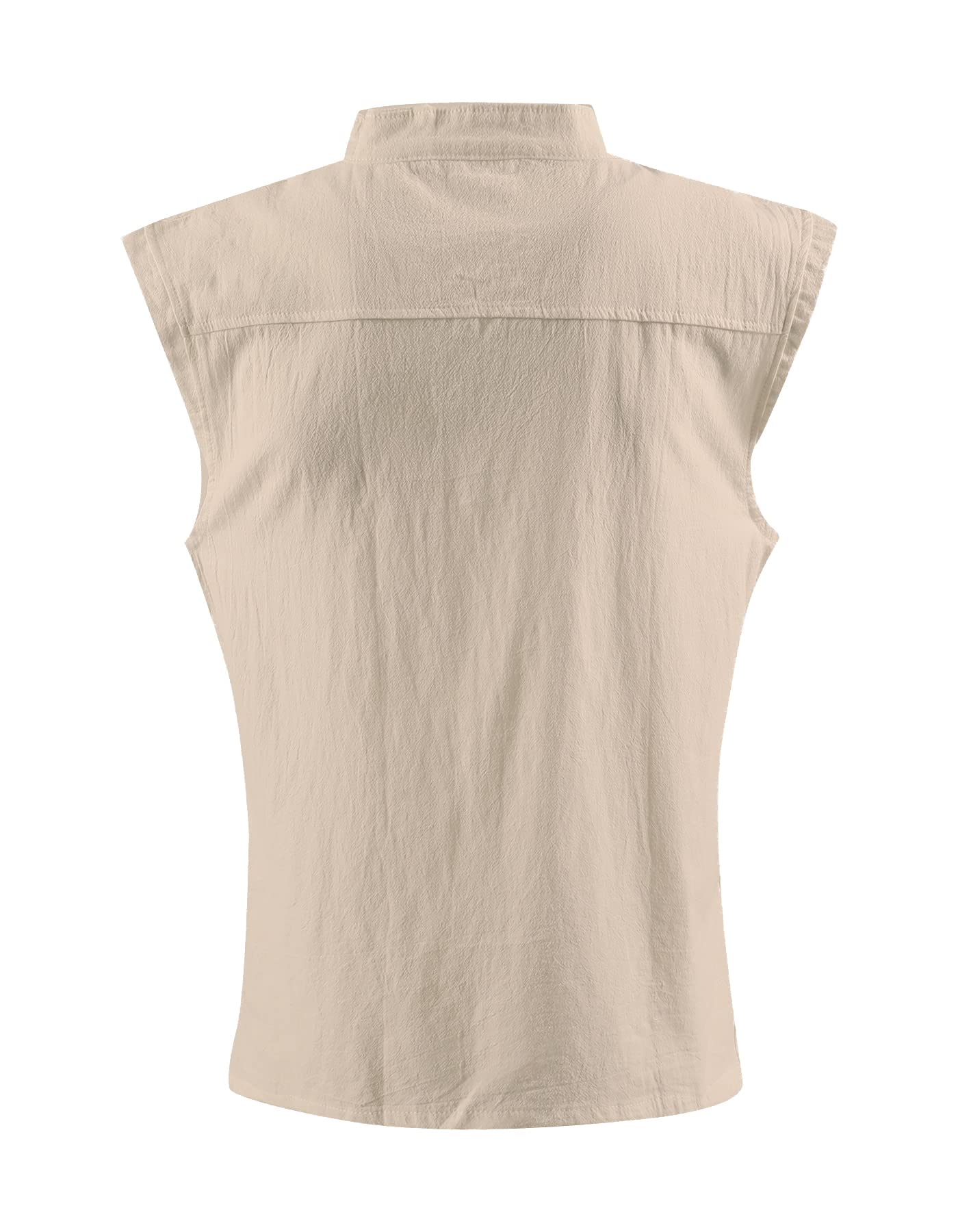 Mens Medieval Renaissance Pirate Costume Sleeveless Lace-up