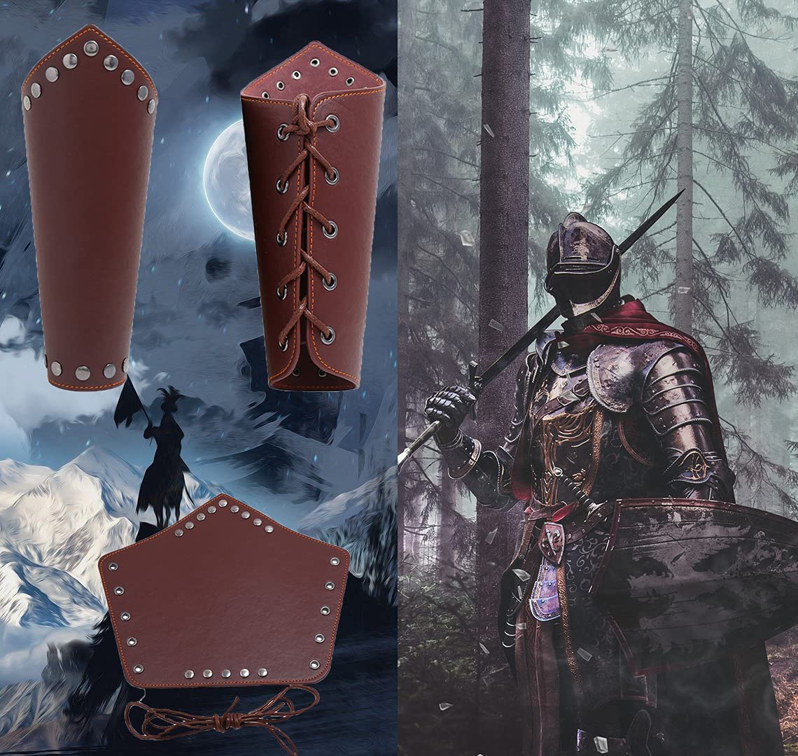 GelConnie Leather Gauntlet Wristband Armor Bracers