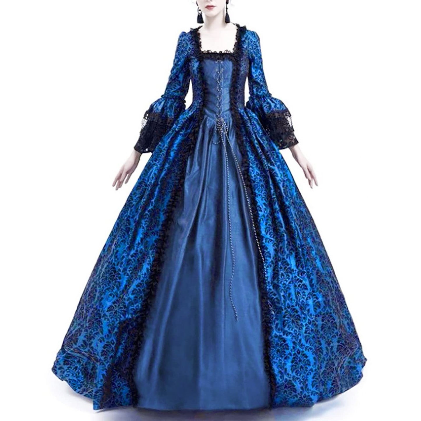 Wine Gothic Witch Medieval Wedding Dress Renaissance Dress for Women