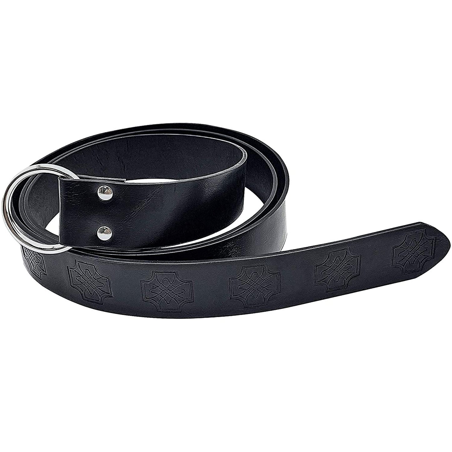 Dark Brown Celtic Knot Embossed PU Leather Medieval Viking Belt