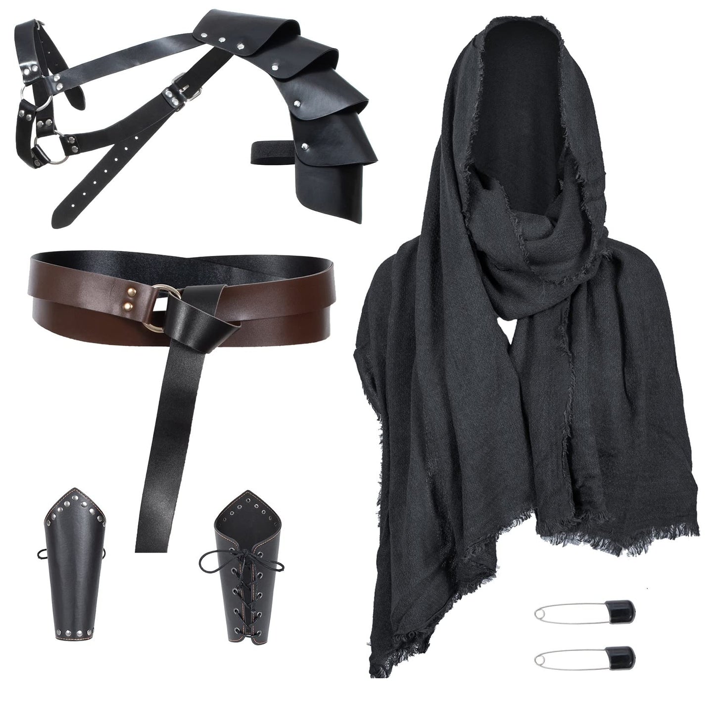 Medieval Knight Leather Belt Shawl