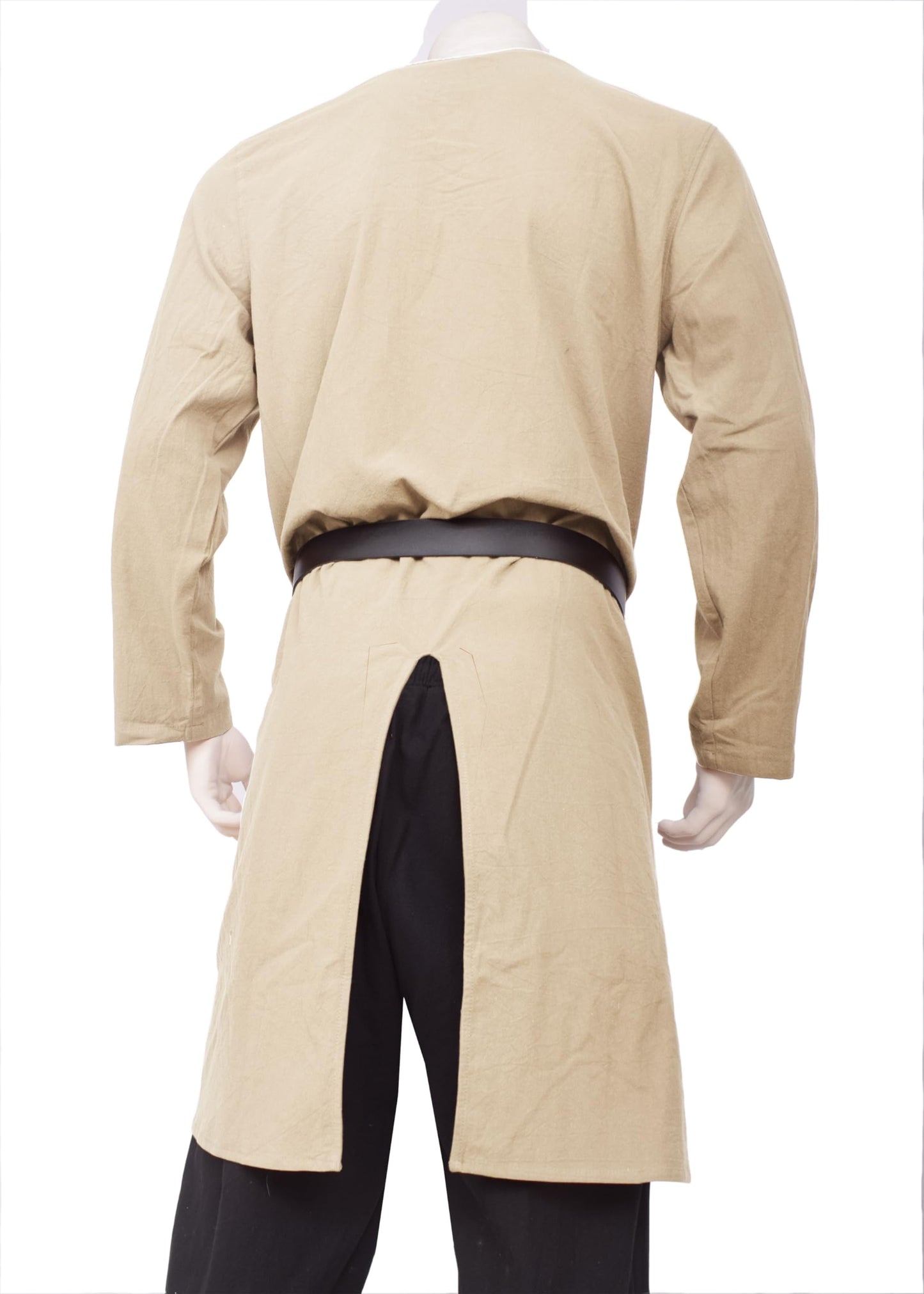 Moomphya Mens Renaissance Tunic Pirate Viking Retro Medieval Shirt Gothic Victorian Halloween Costume Tee (Without Belt) Large Green