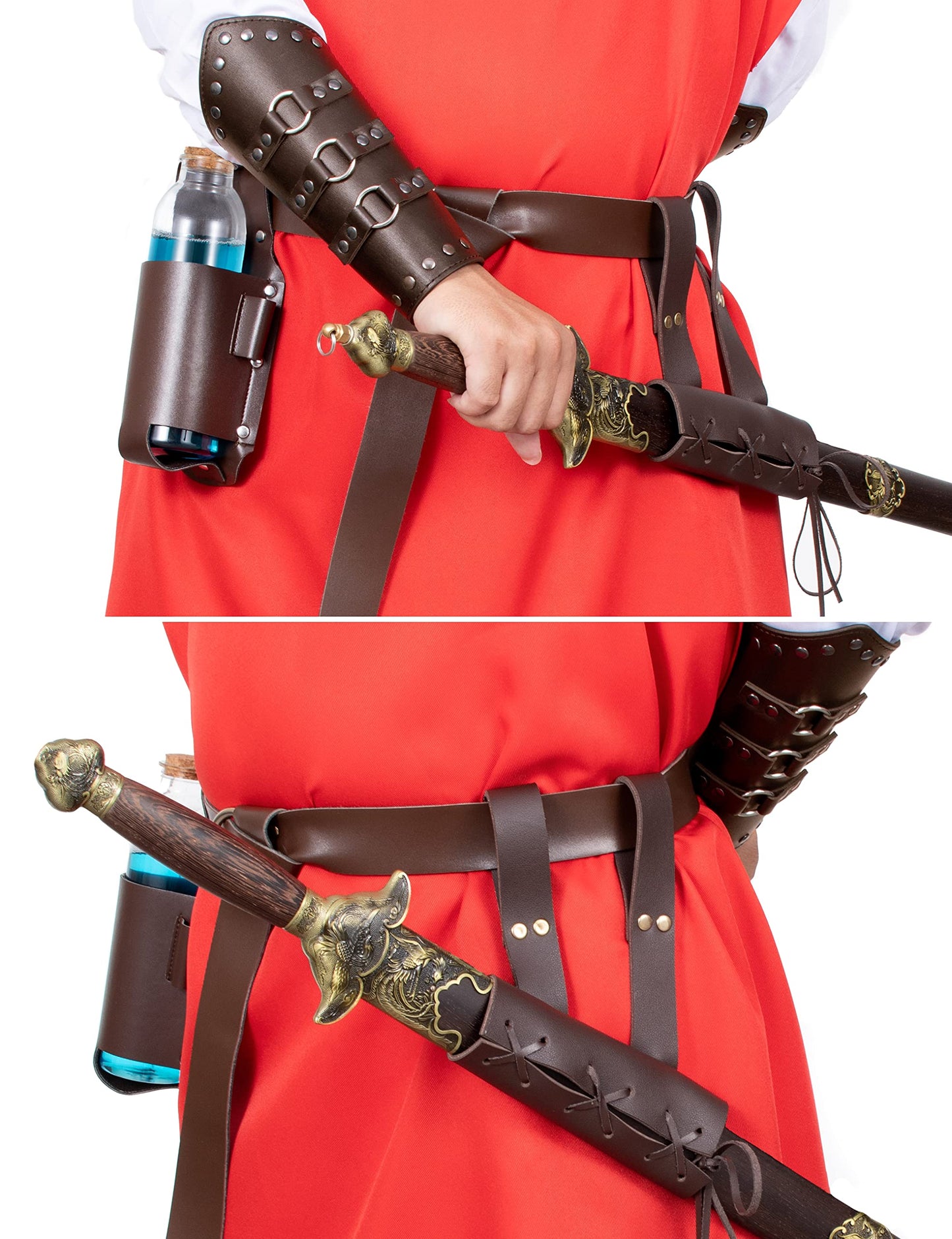 Medieval Knight Leather Belt Shawl