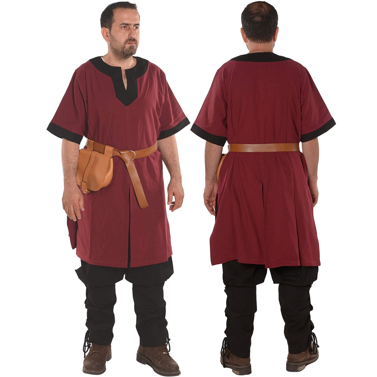 Medieval Viking Cotton Half-Sleeve Tunic