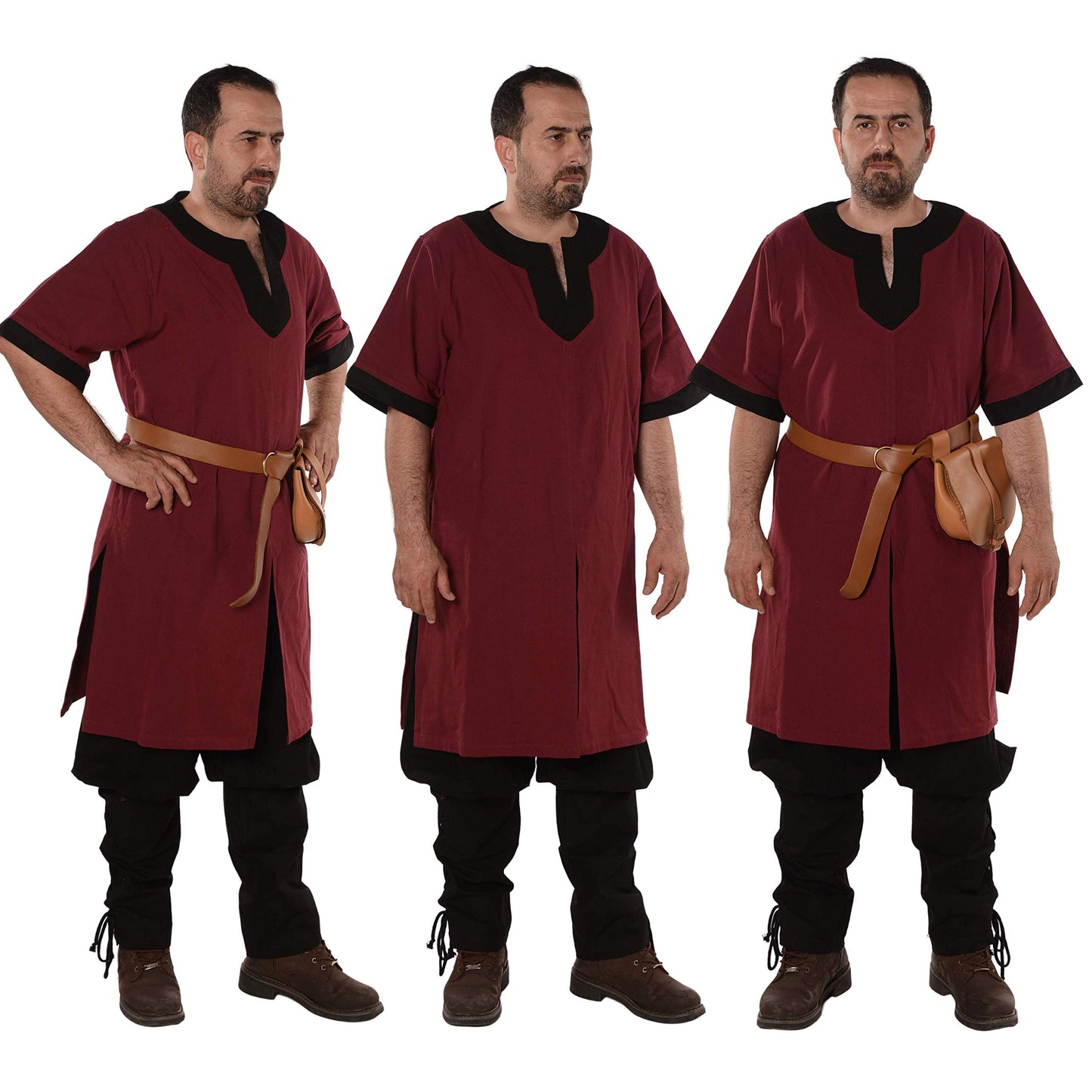 Medieval Viking Cotton Half-Sleeve Tunic