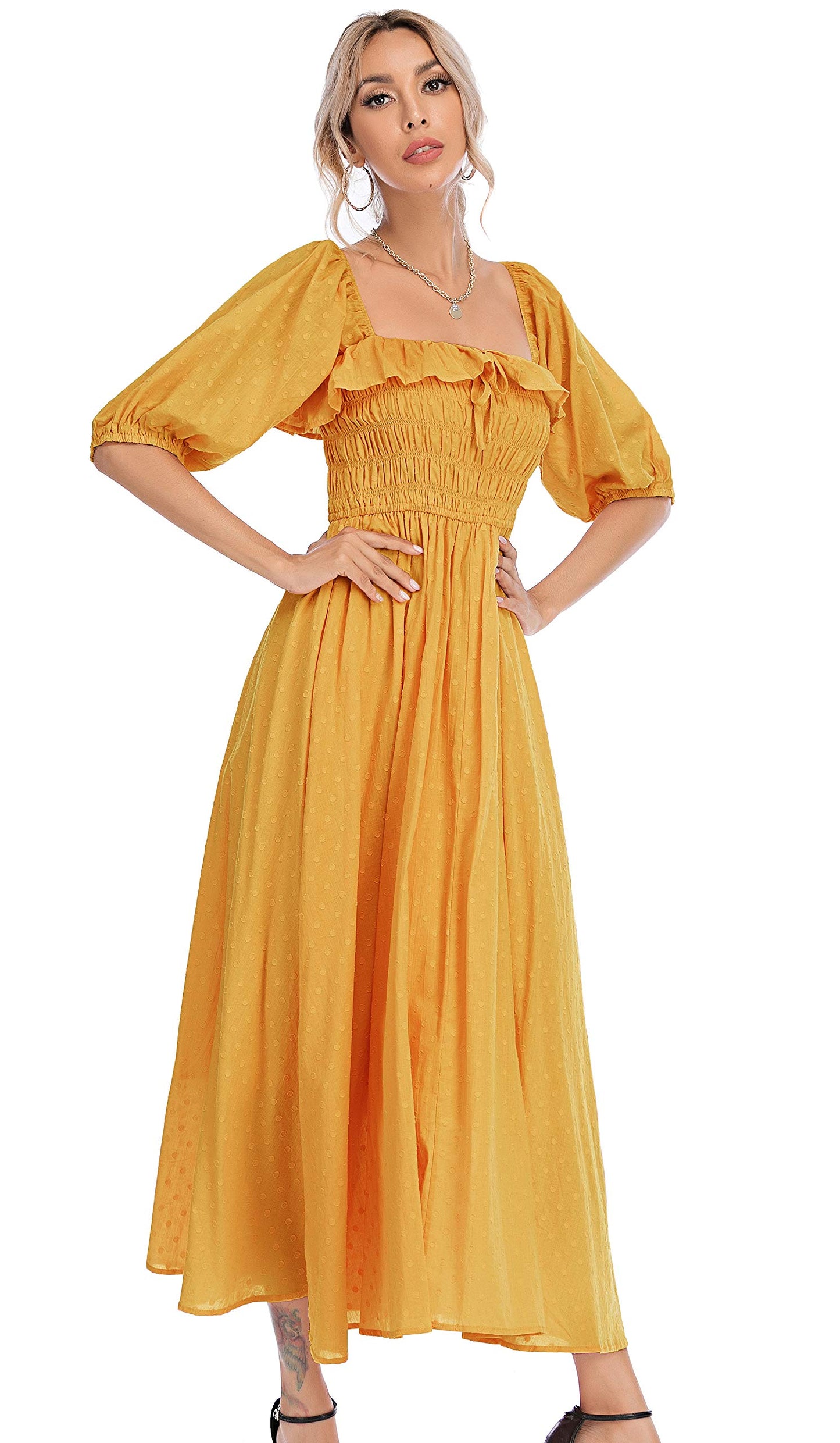 Half Sleeve Linen Dress