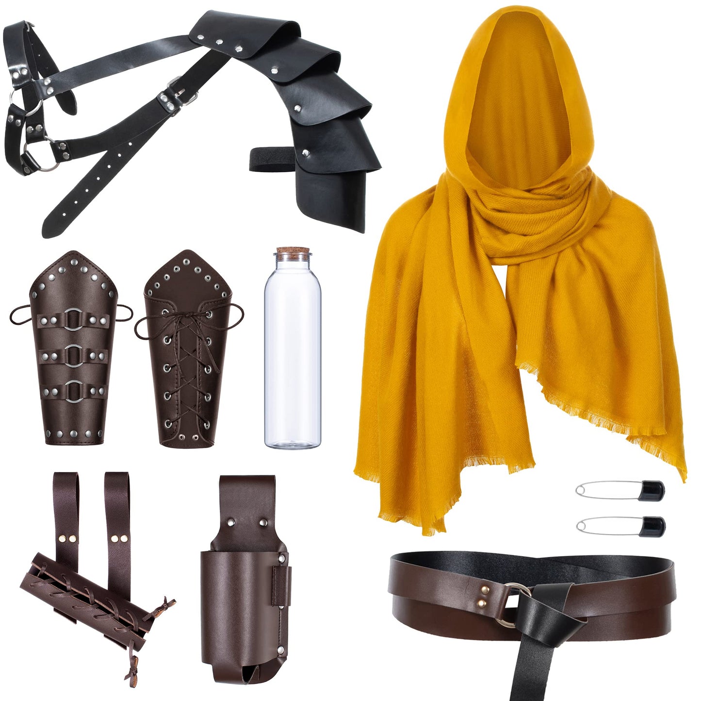Medieval Knight Leather Belt Shawl