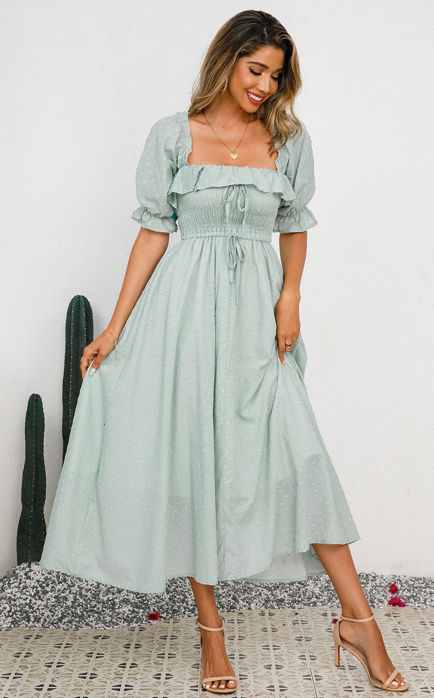 Half Sleeve Linen Dress