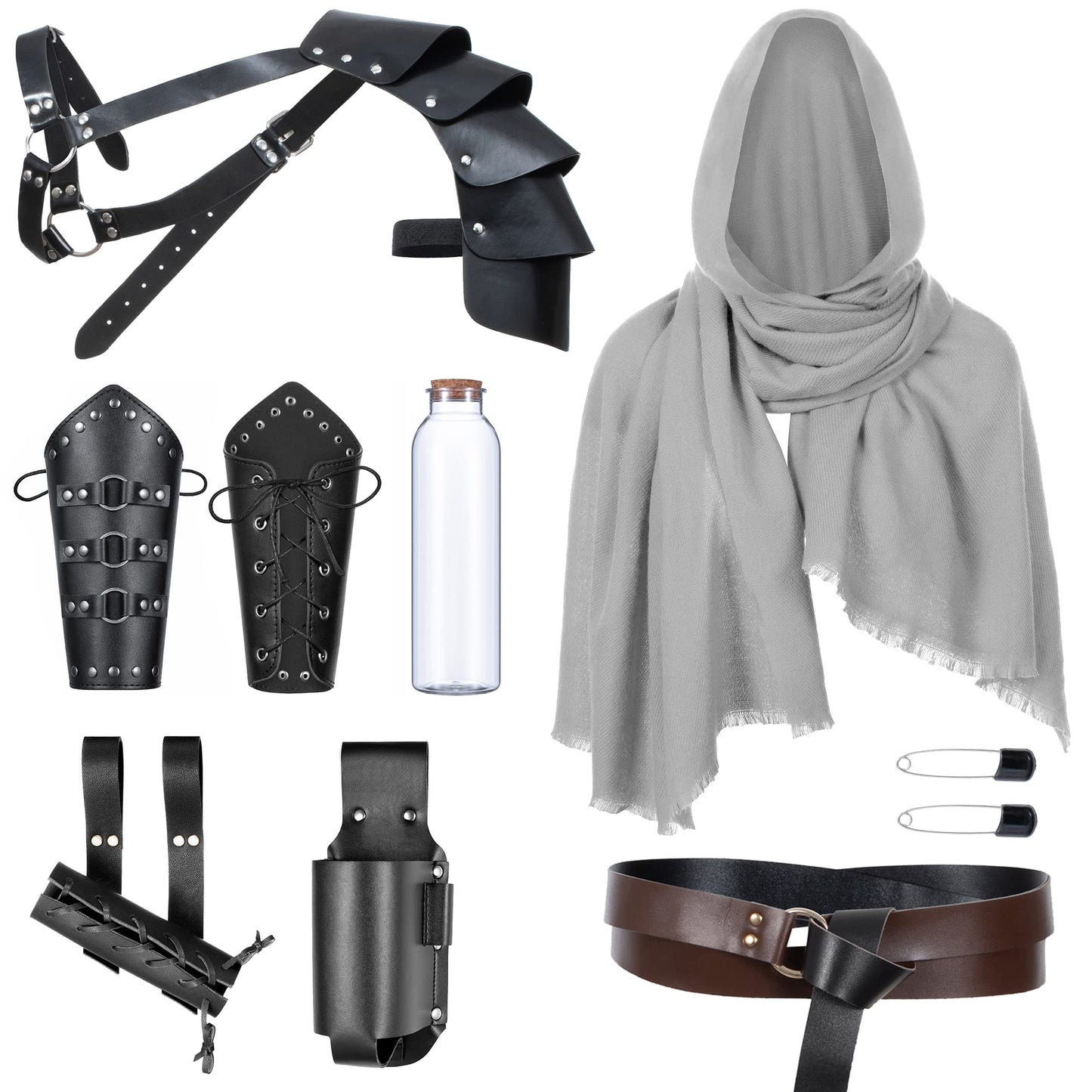Medieval Knight Leather Belt Shawl