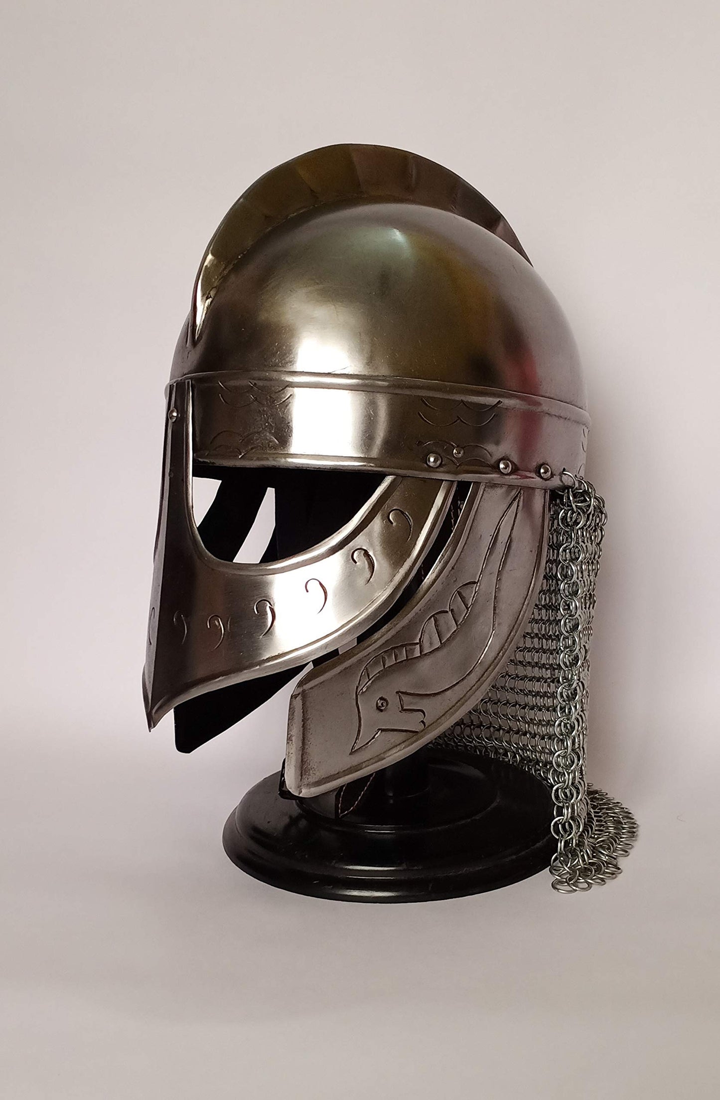 AnNafi® Handcrafted Viking Wolf Armor Helmet
