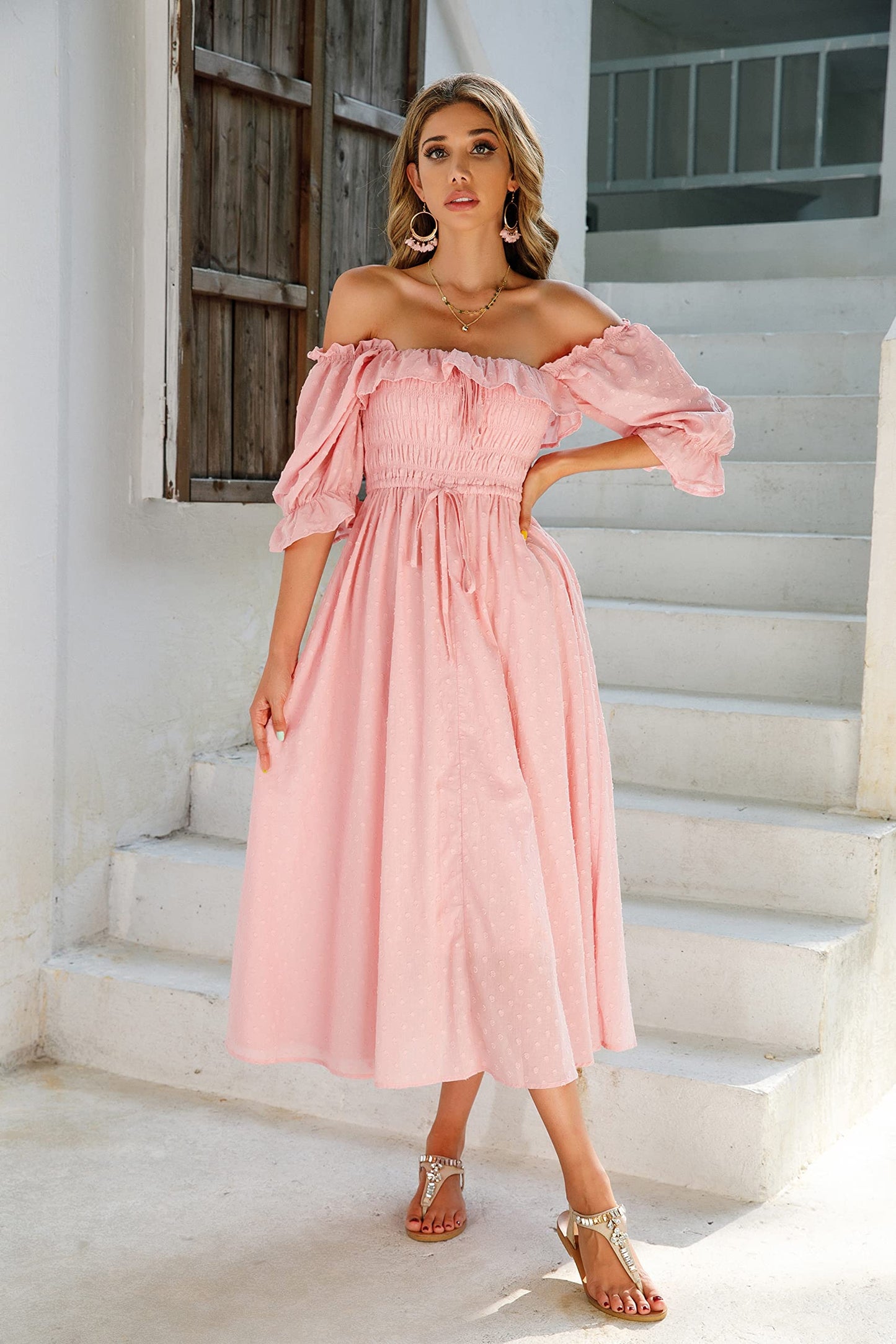 Half Sleeve Linen Dress