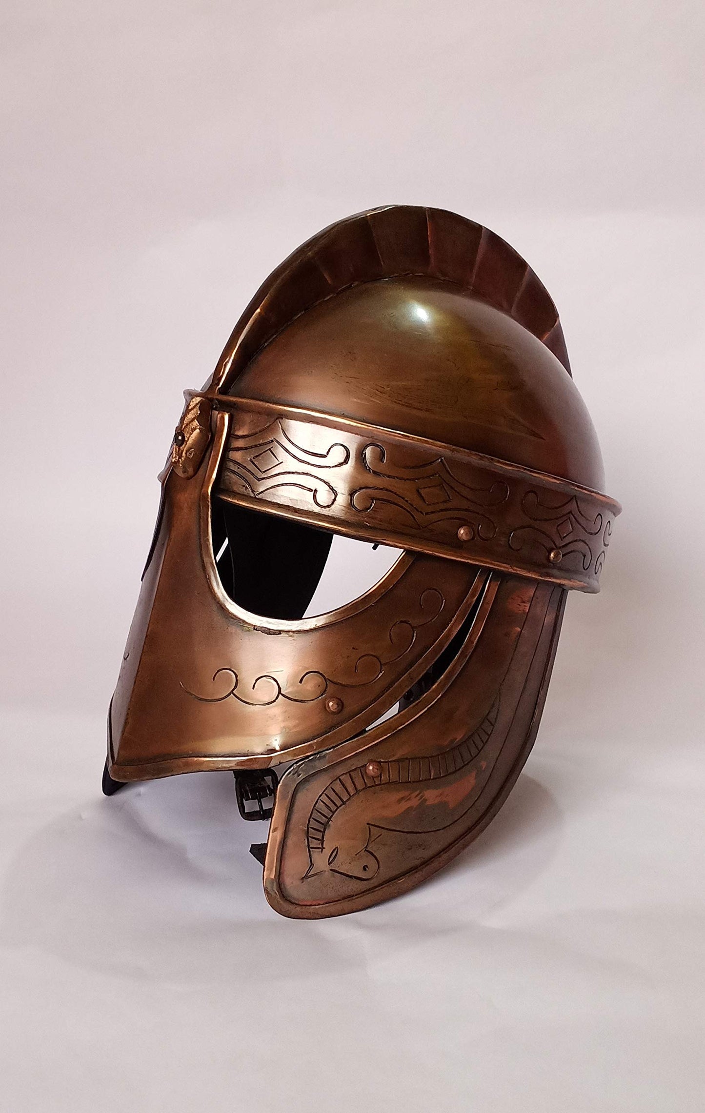 Handcrafted Viking Wolf Armor Helmet