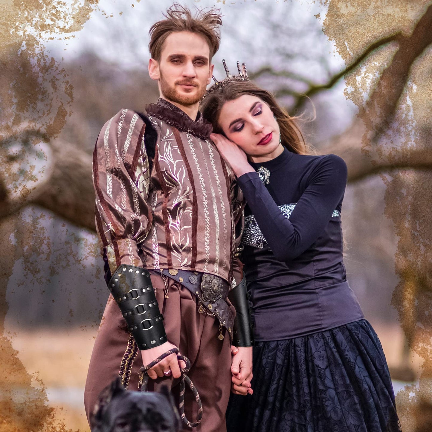 Adults Faux Leather Arm Guards Arm Bracers