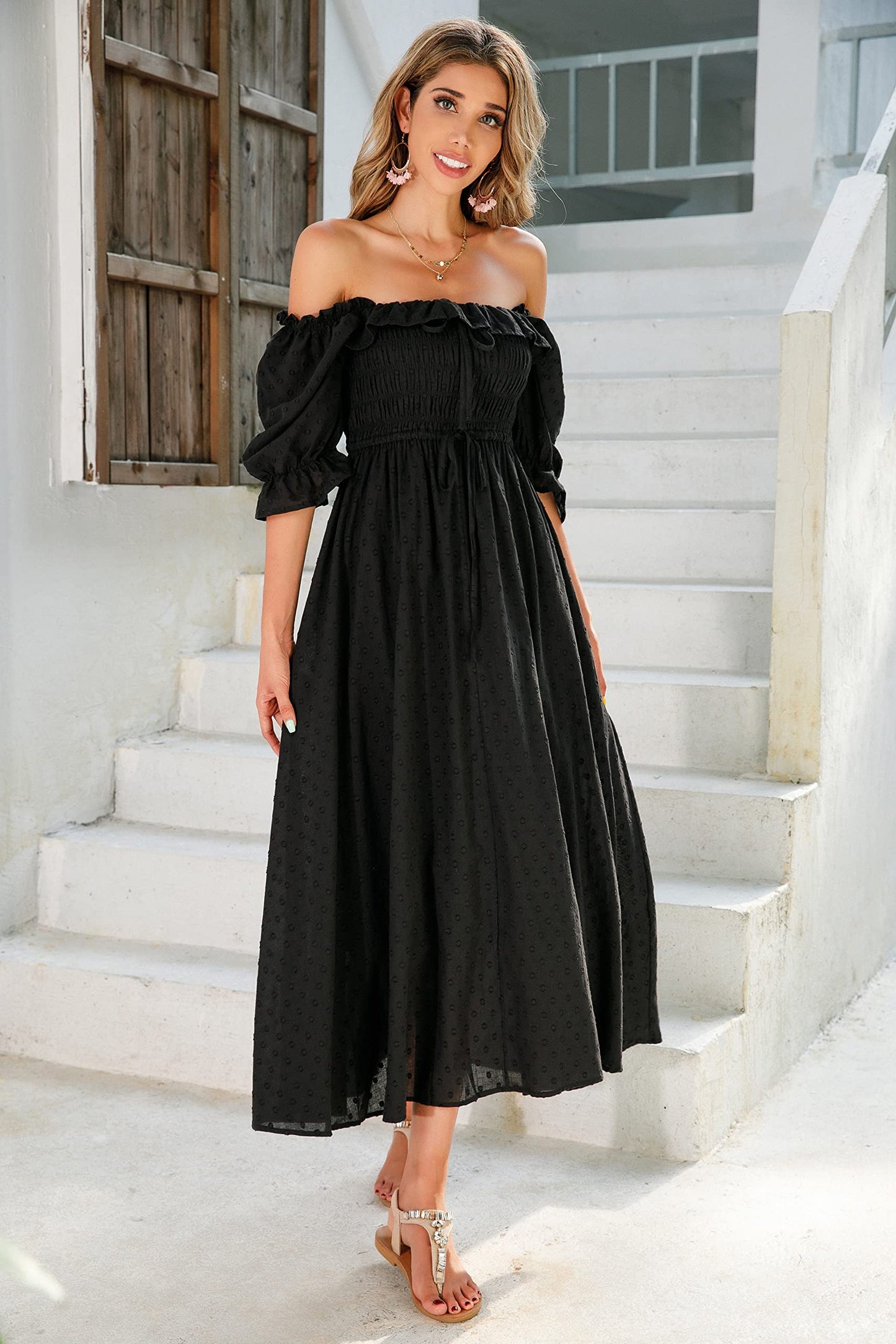 Half Sleeve Linen Dress