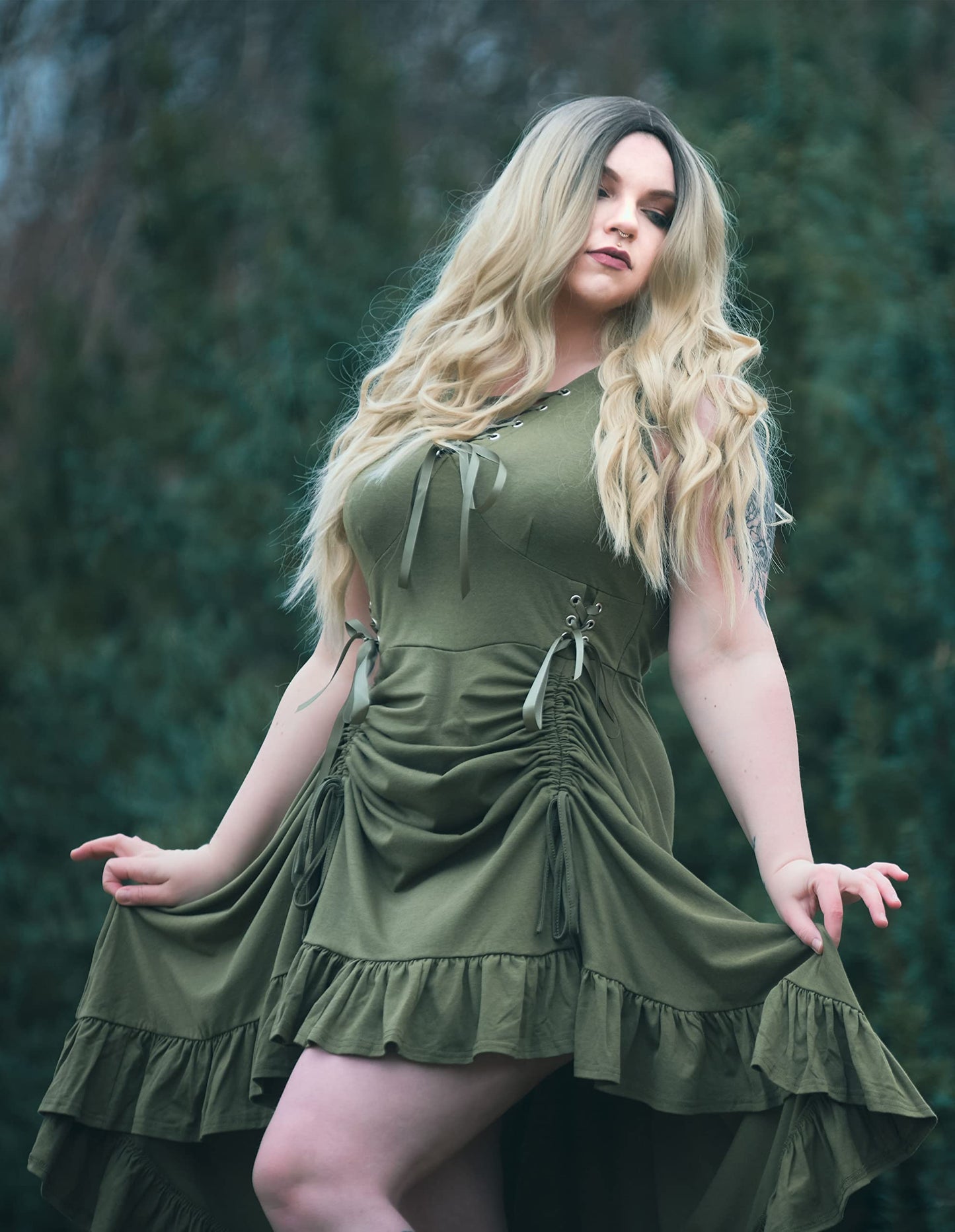 Scarlet Darkness Renaissance Faire Costume Women Lace Up