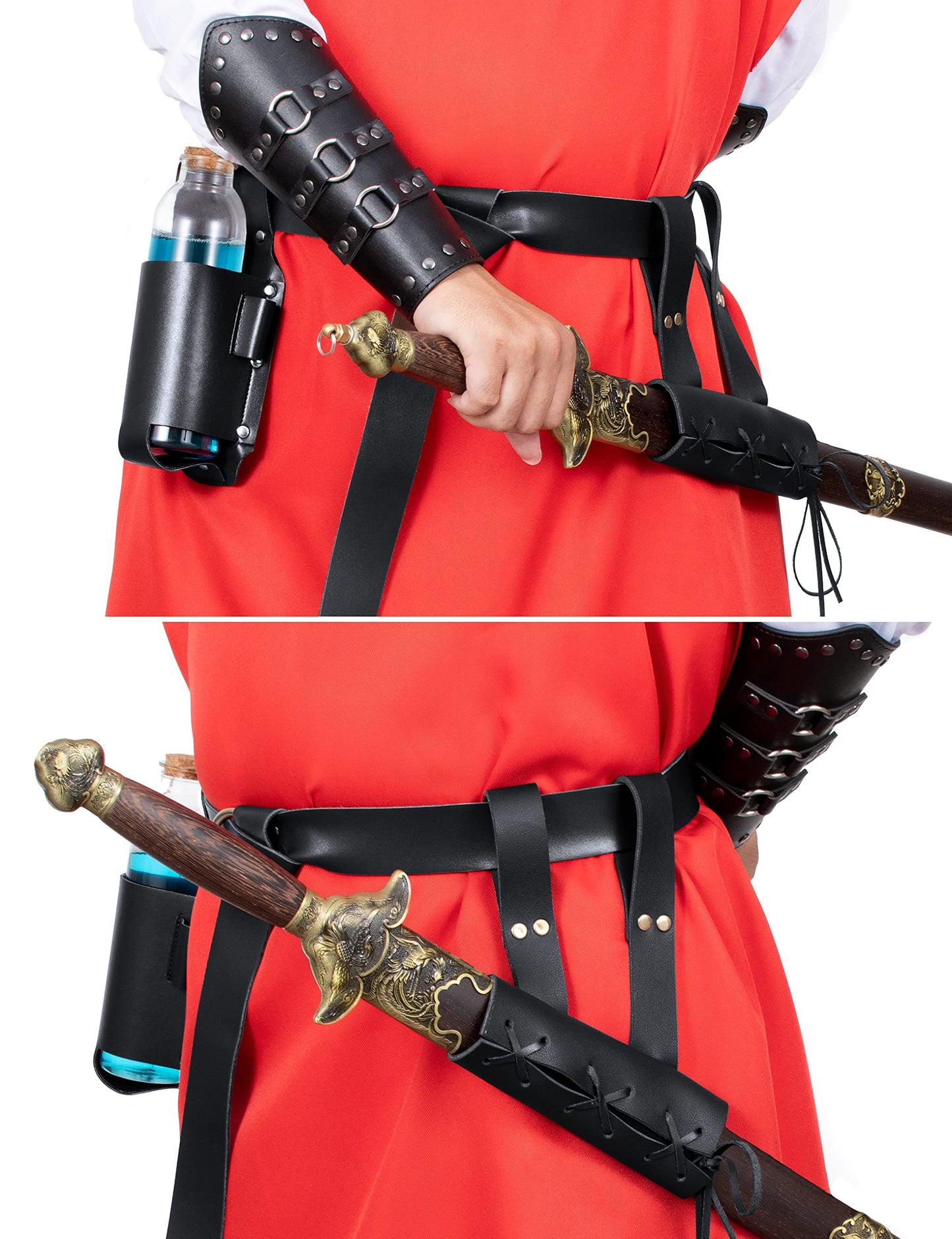 Medieval Knight Leather Belt Shawl