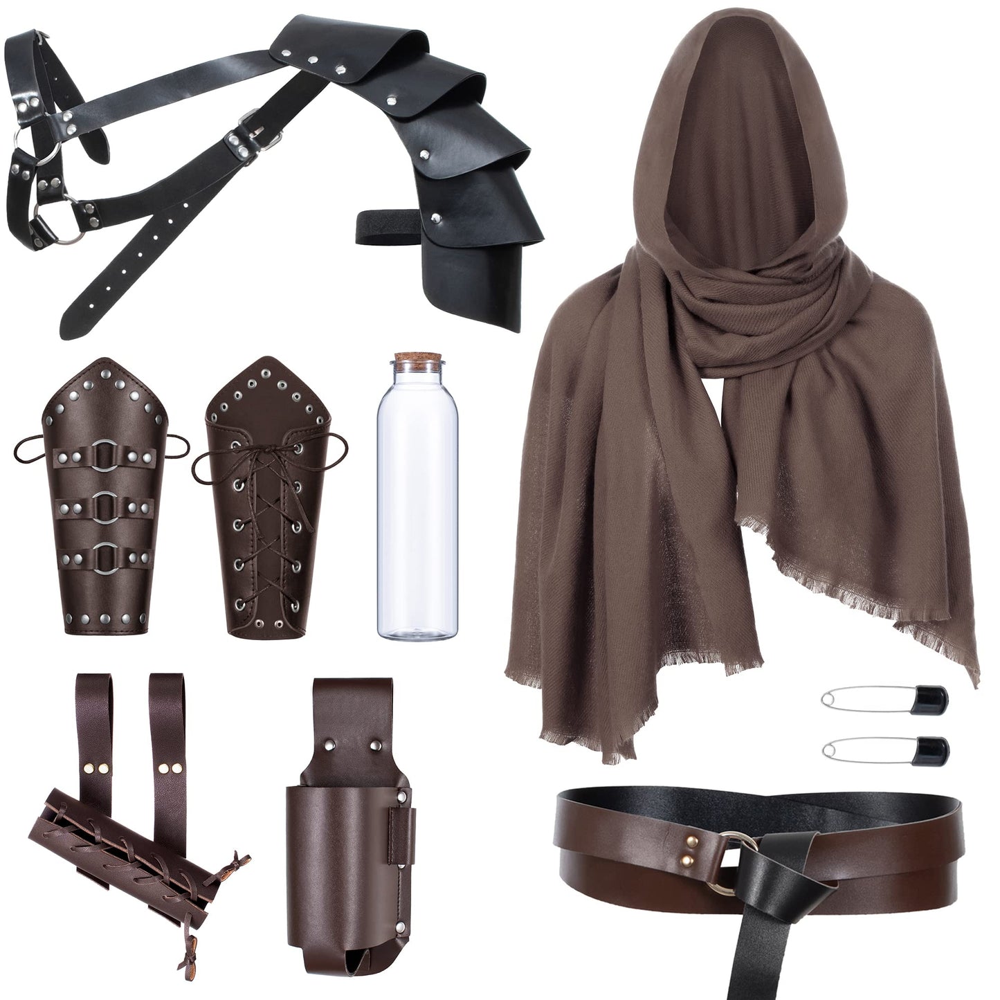 Medieval Knight Leather Belt Shawl