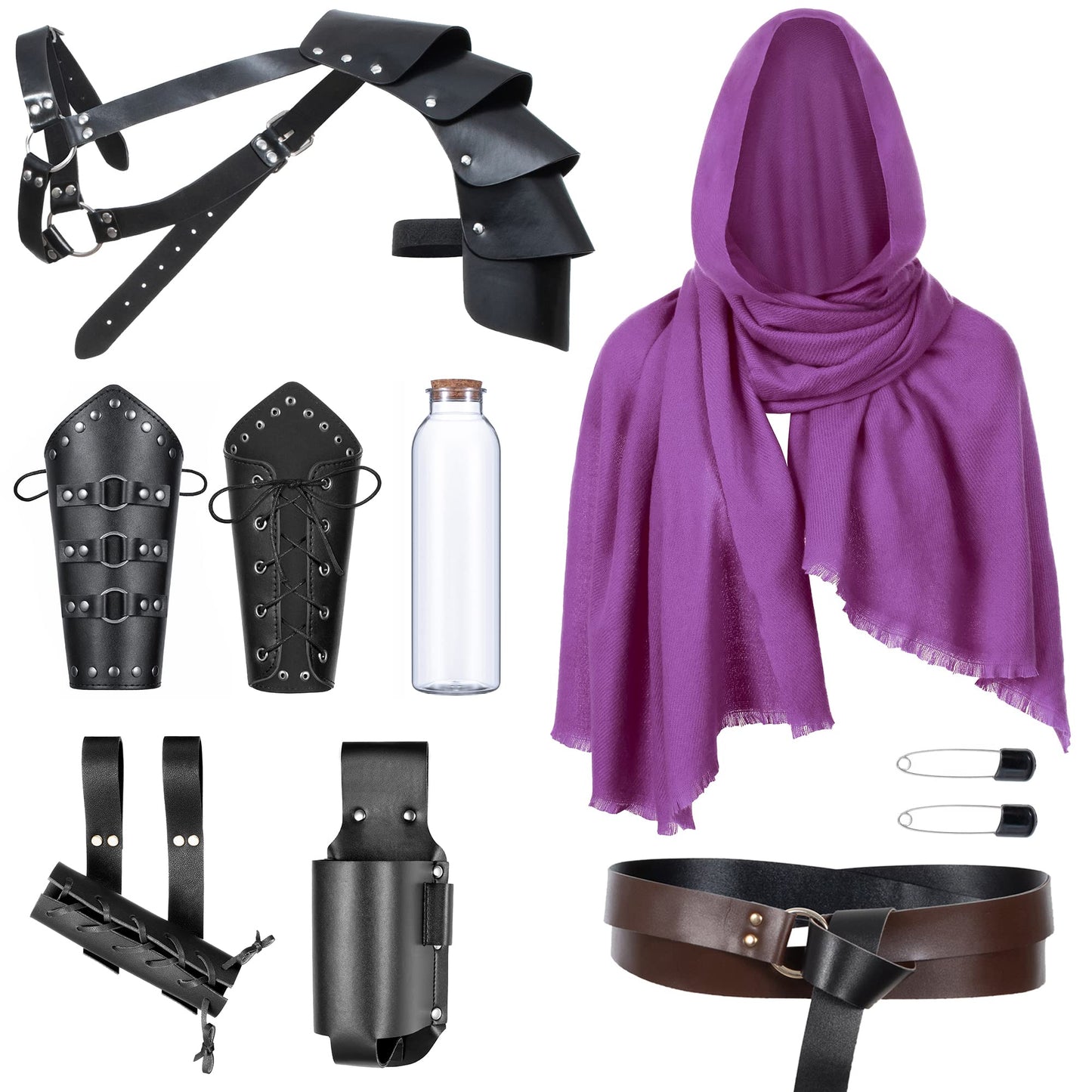 Medieval Knight Leather Belt Shawl