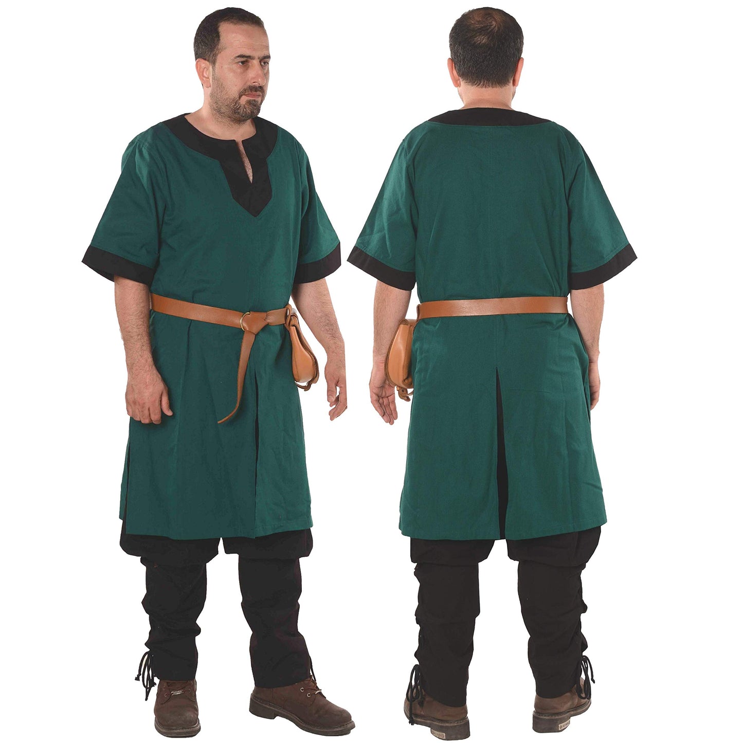 Medieval Viking Cotton Half-Sleeve Tunic