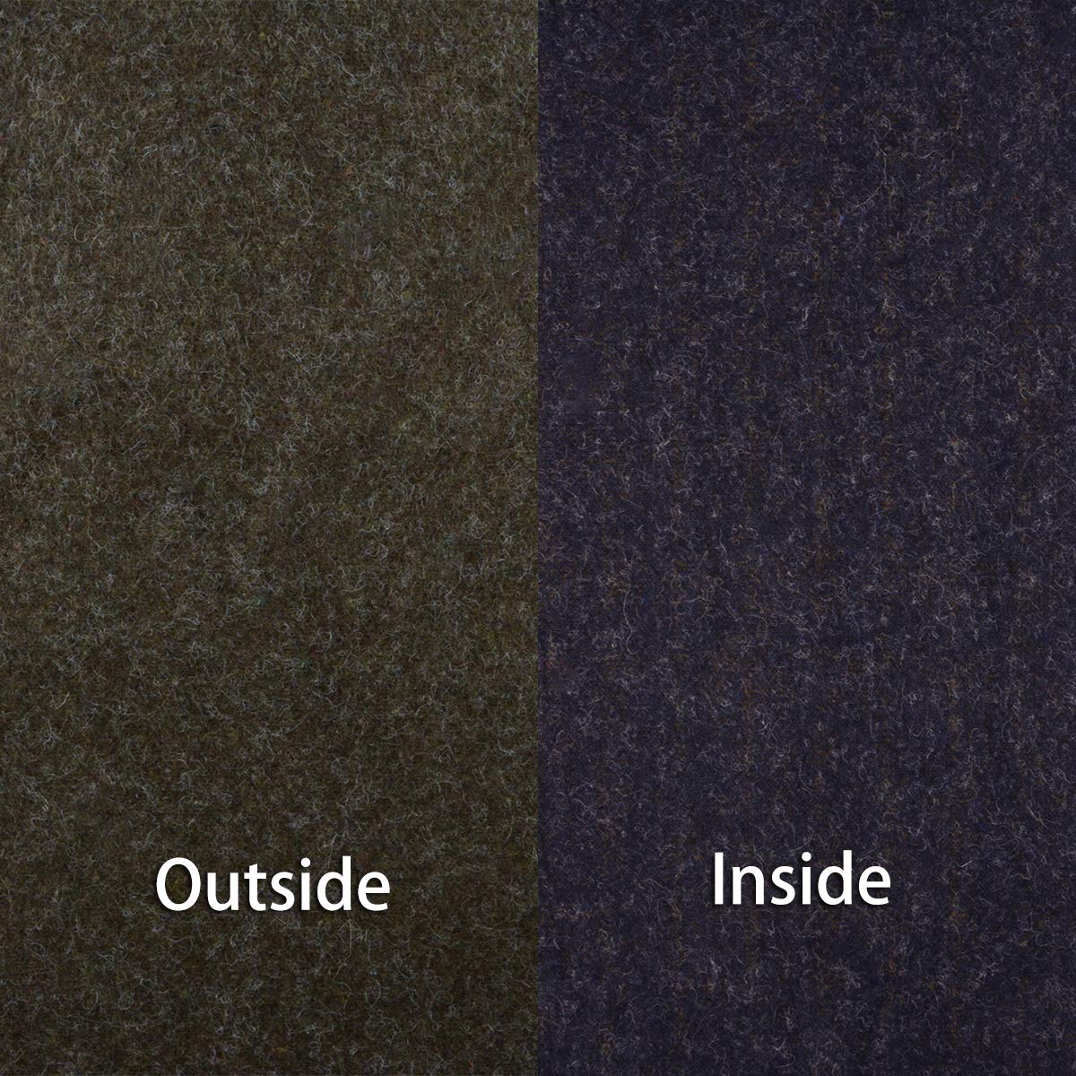 Fur-Lined Leather Closure Wool Half-Cloak with Hood