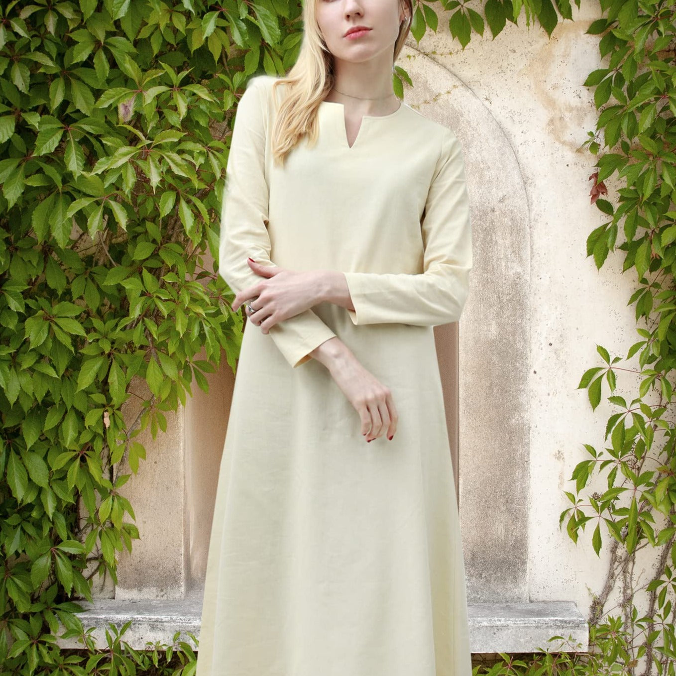 Women's Medieval Linen Tunic Dress Cosplay Underdress