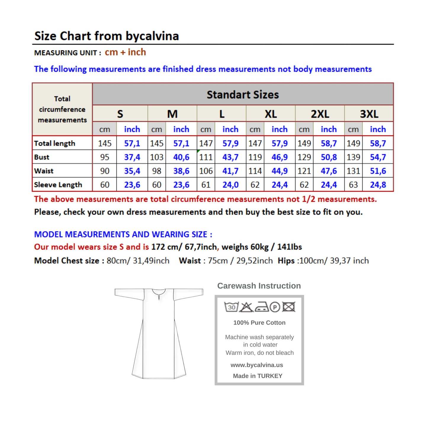 Turkish Made Natural Cotton Fraye Viking Medieval Women Dress