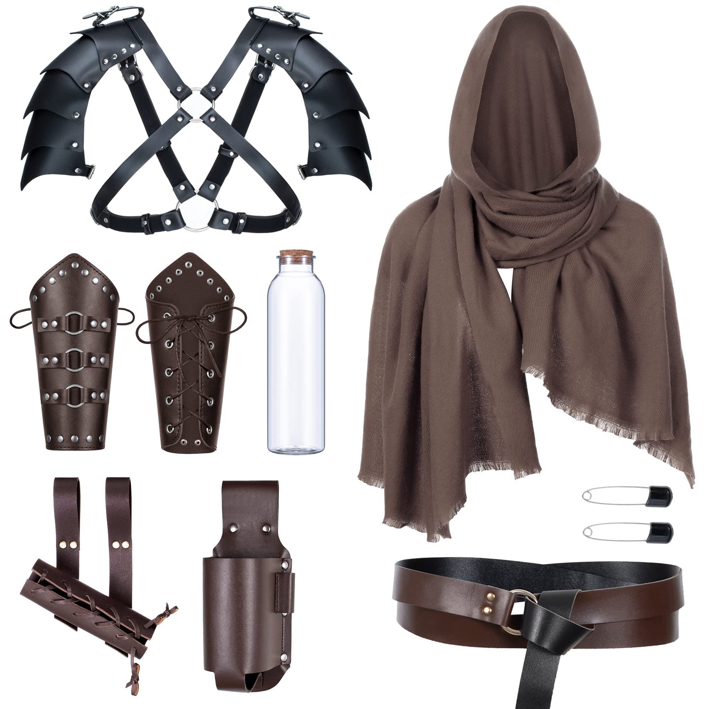 Medieval Knight Leather Belt Shawl