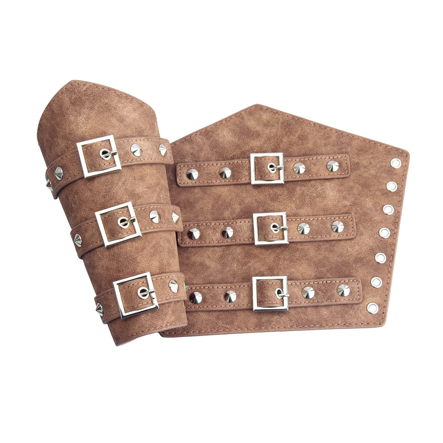 GelConnie Leather Gauntlet Wristband Armor Bracers
