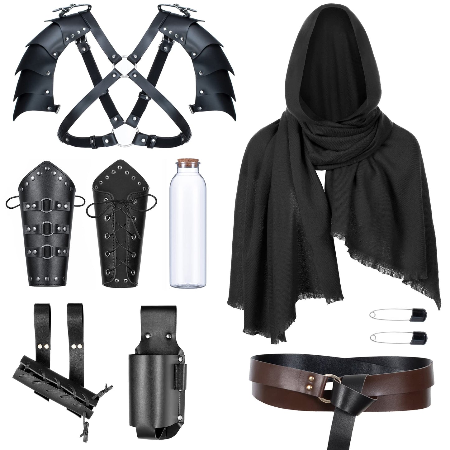 Medieval Knight Leather Belt Shawl