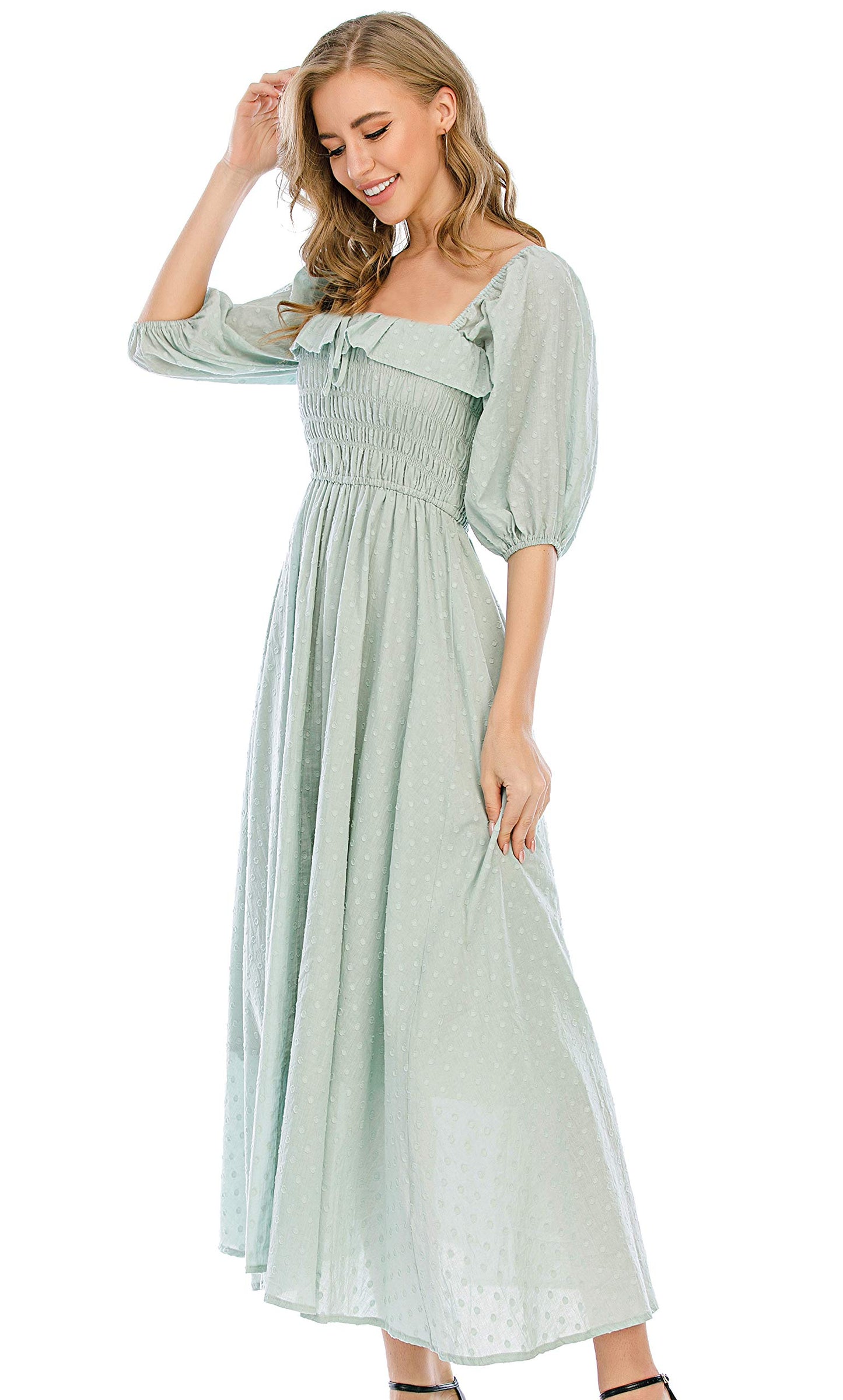 Half Sleeve Linen Dress