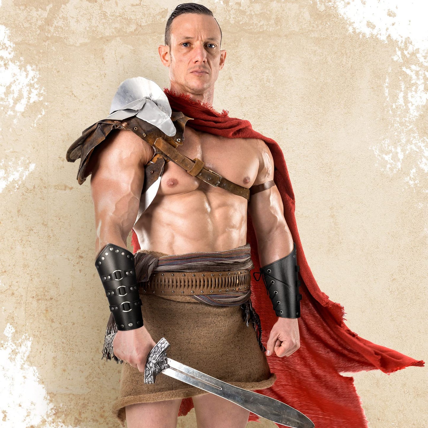 Adults Faux Leather Arm Guards Arm Bracers