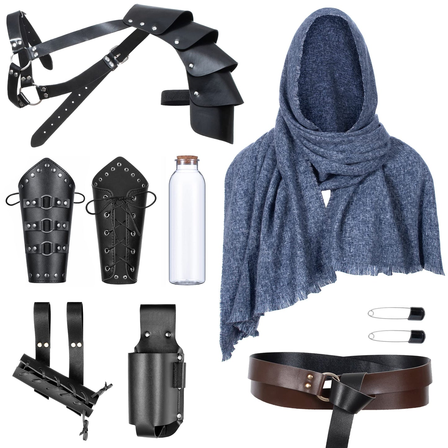 Medieval Knight Leather Belt Shawl