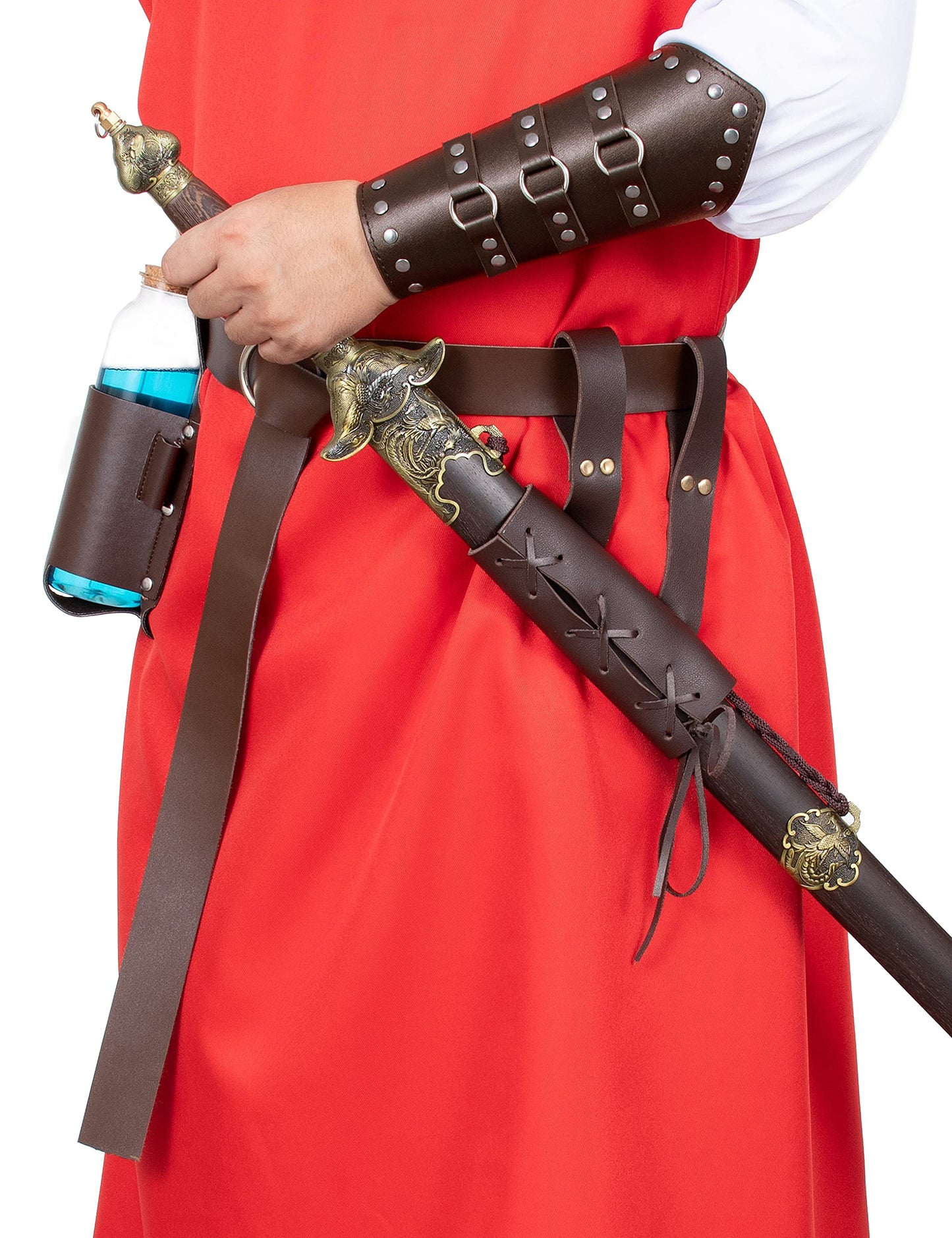 Medieval Knight Leather Belt Shawl