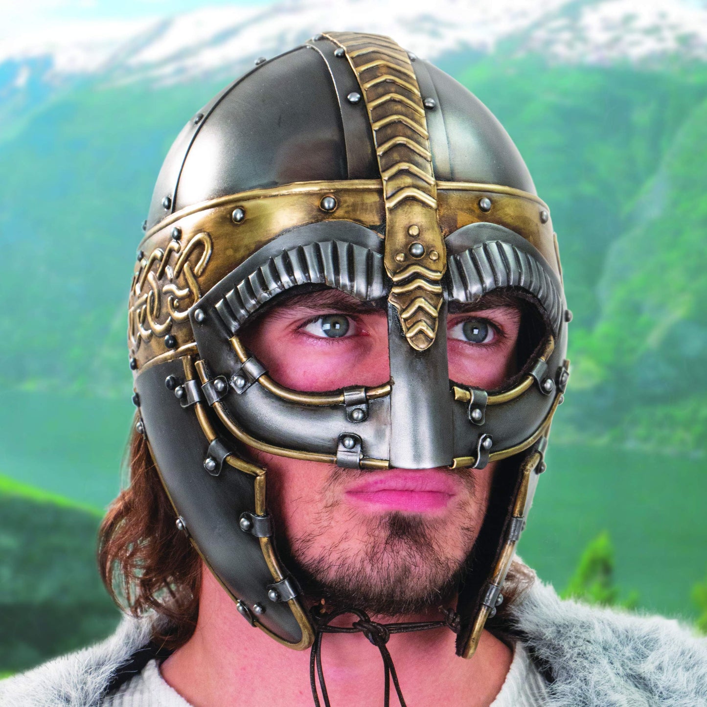 Windlass Steel and Brass Norseman Viking Helmet