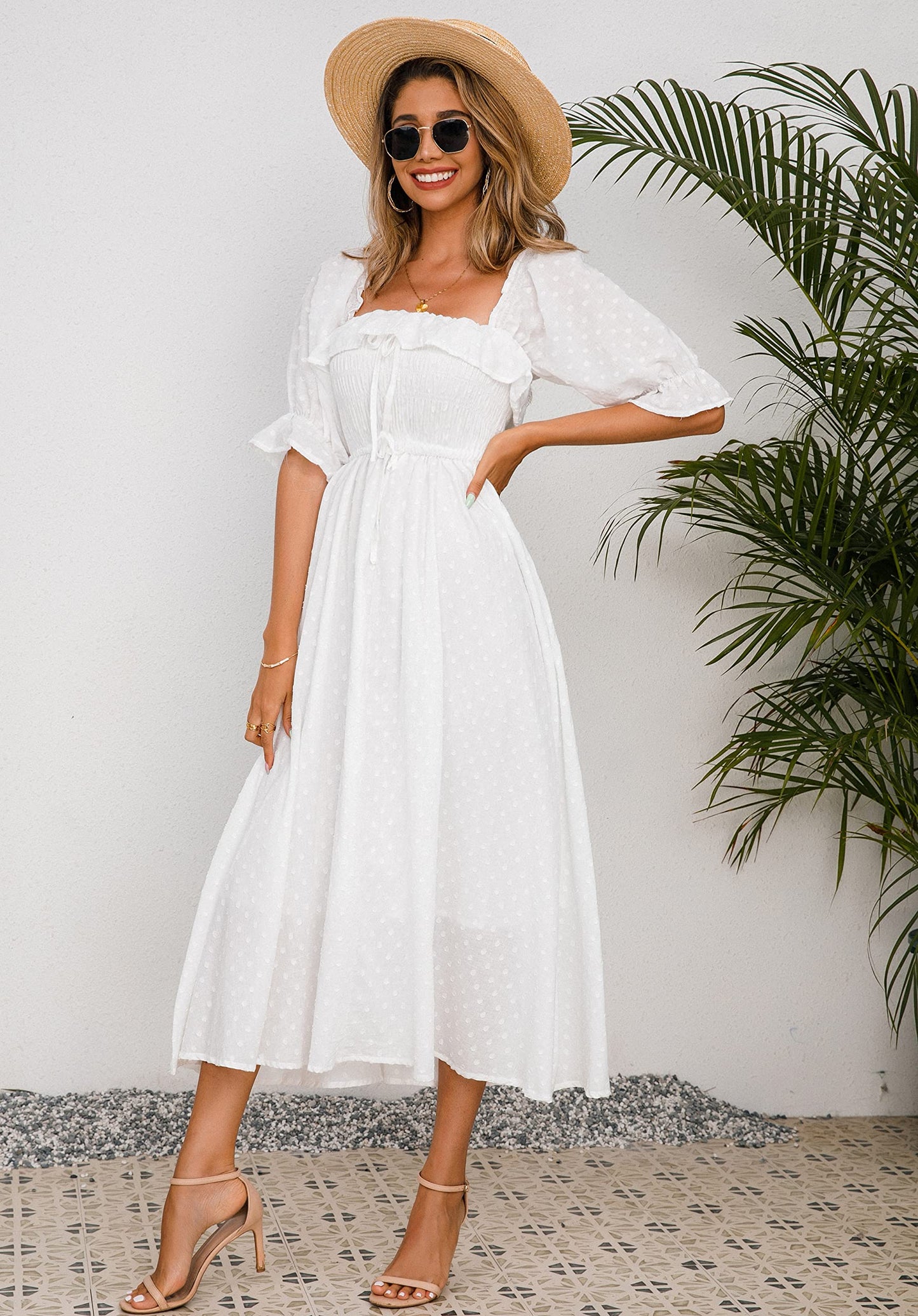 Half Sleeve Linen Dress