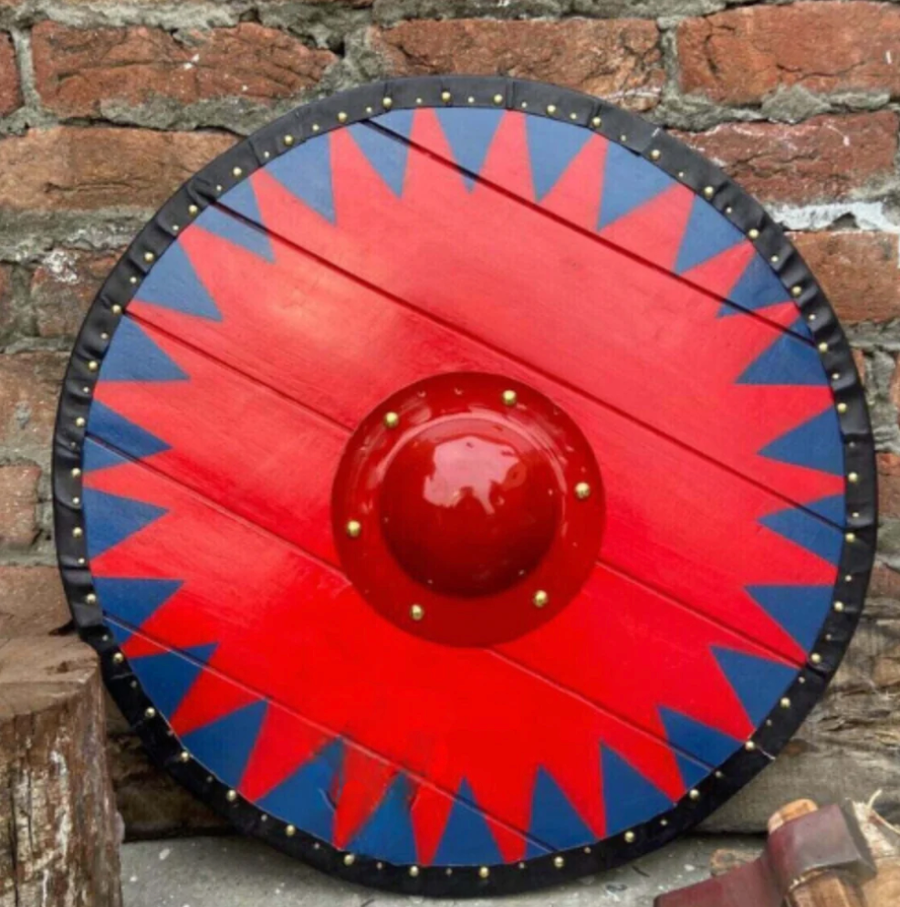 Red Sun Plank Viking Shield, 24"