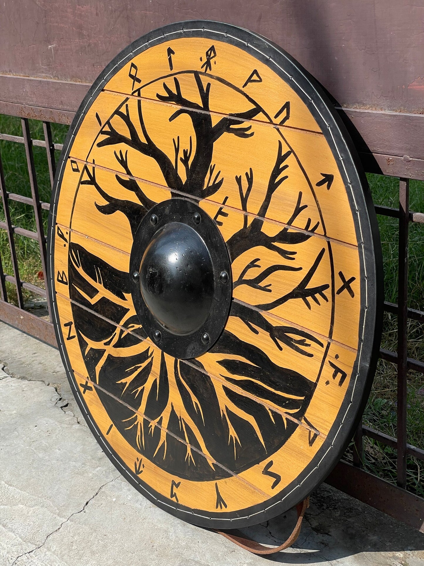 Yggdrasil Tree of Life Plank Viking Shield, 24"