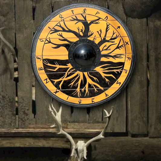 Yggdrasil Tree of Life Plank Viking Shield, 24"